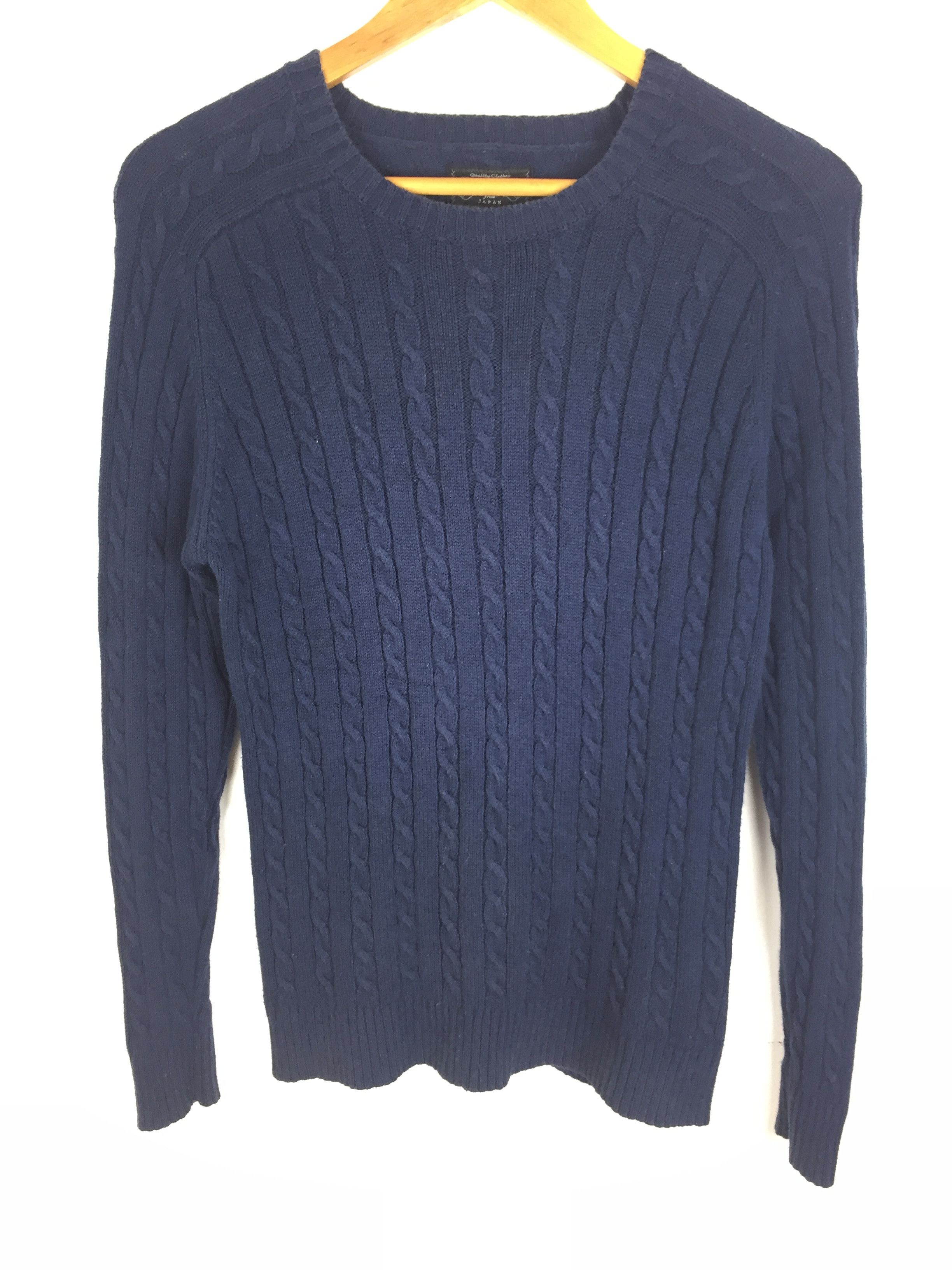 Beams Plus × Japanese Brand Beams + Plus blue cable knit Size US M / EU 48-50 / 2 - 3 Thumbnail