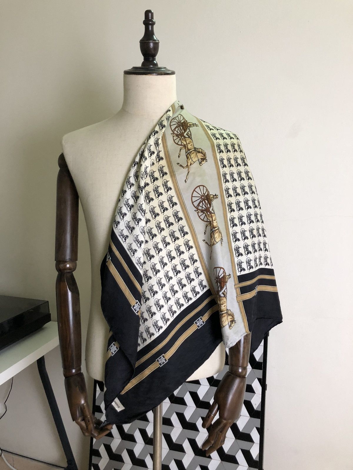 Celine 1990s Celine Large Silk Scarf Size ONE SIZE - 8 Thumbnail