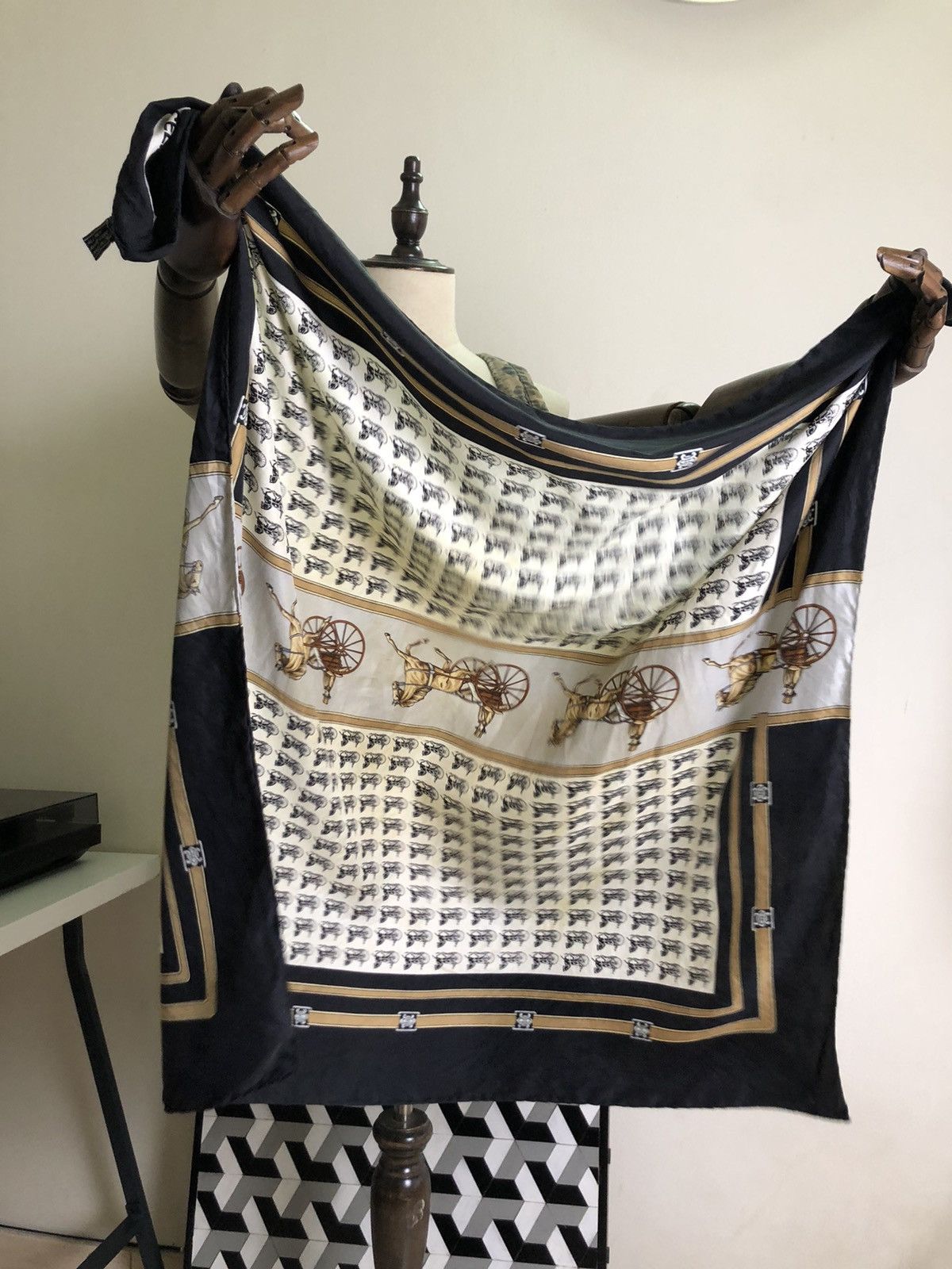 Celine 1990s Celine Large Silk Scarf Size ONE SIZE - 6 Thumbnail