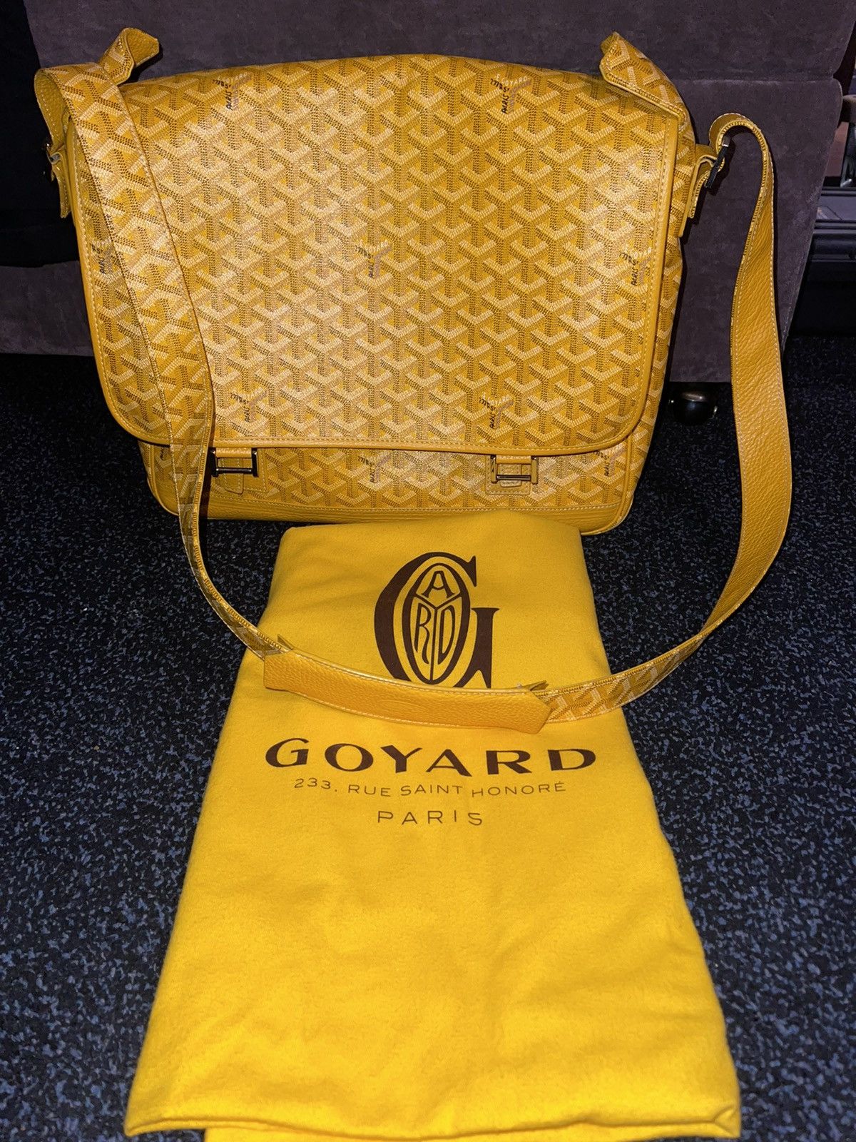 Goyard Goyard Grand Bleu Gm Messenger Bag Yellow Grailed