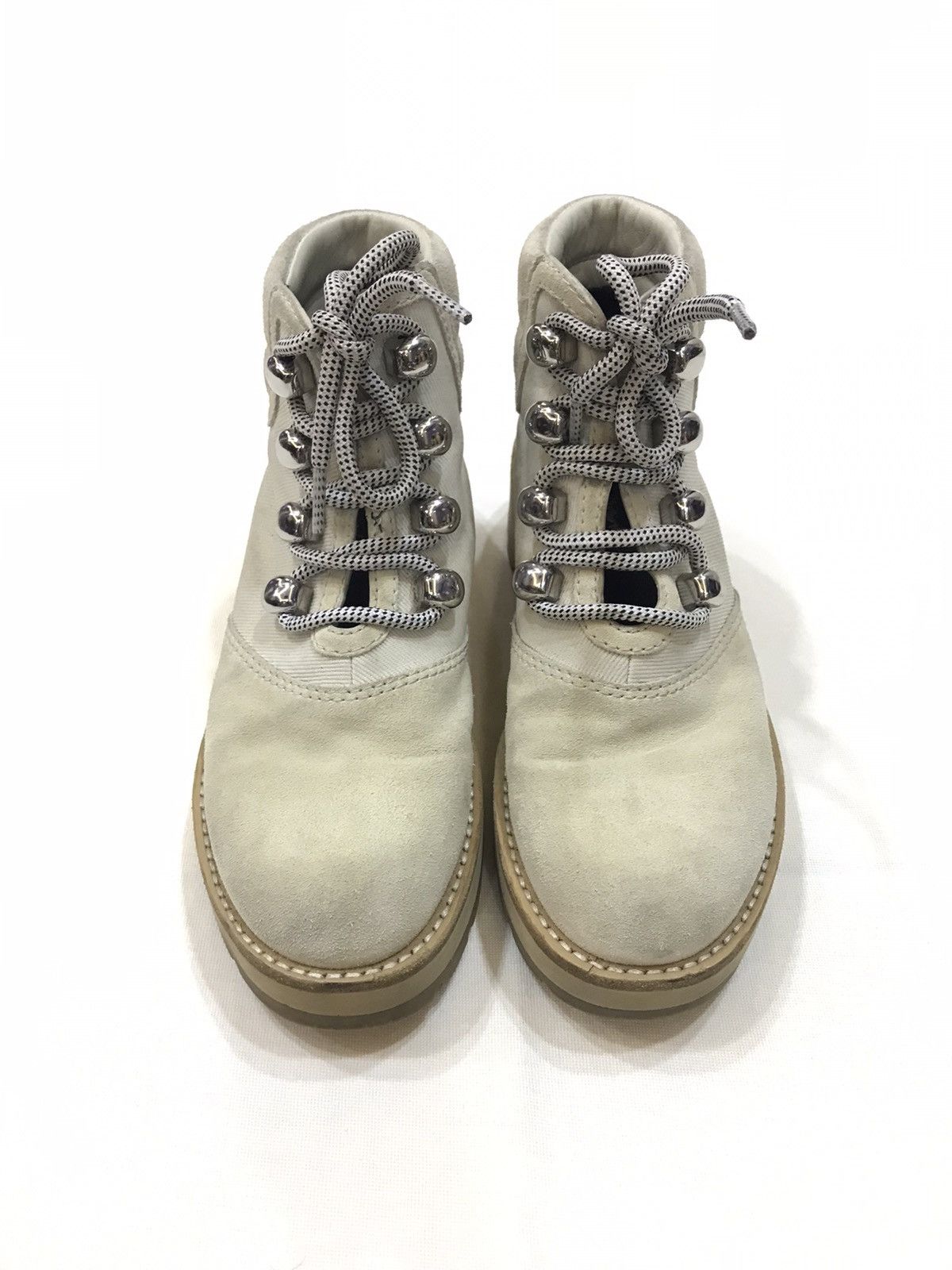 3.1 Phillip Lim PHILLIP LIM WOMEN DYLAN SUED COTTON-TWILL ANKLE BOOTS SHOES Size US 5.5 / EU 38 - 3 Thumbnail