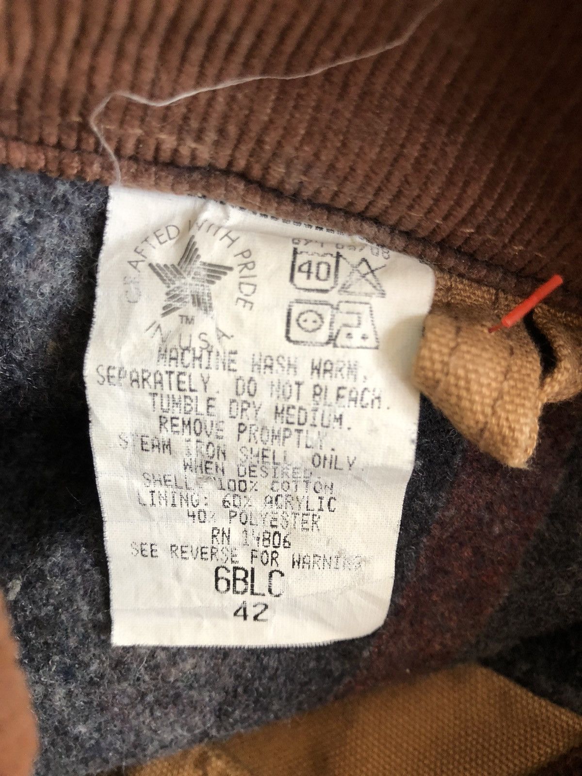 Carhartt Vintage 80s Carhartt Made in Usa Blanket Lined Chore Jacket Size US L / EU 52-54 / 3 - 16 Thumbnail