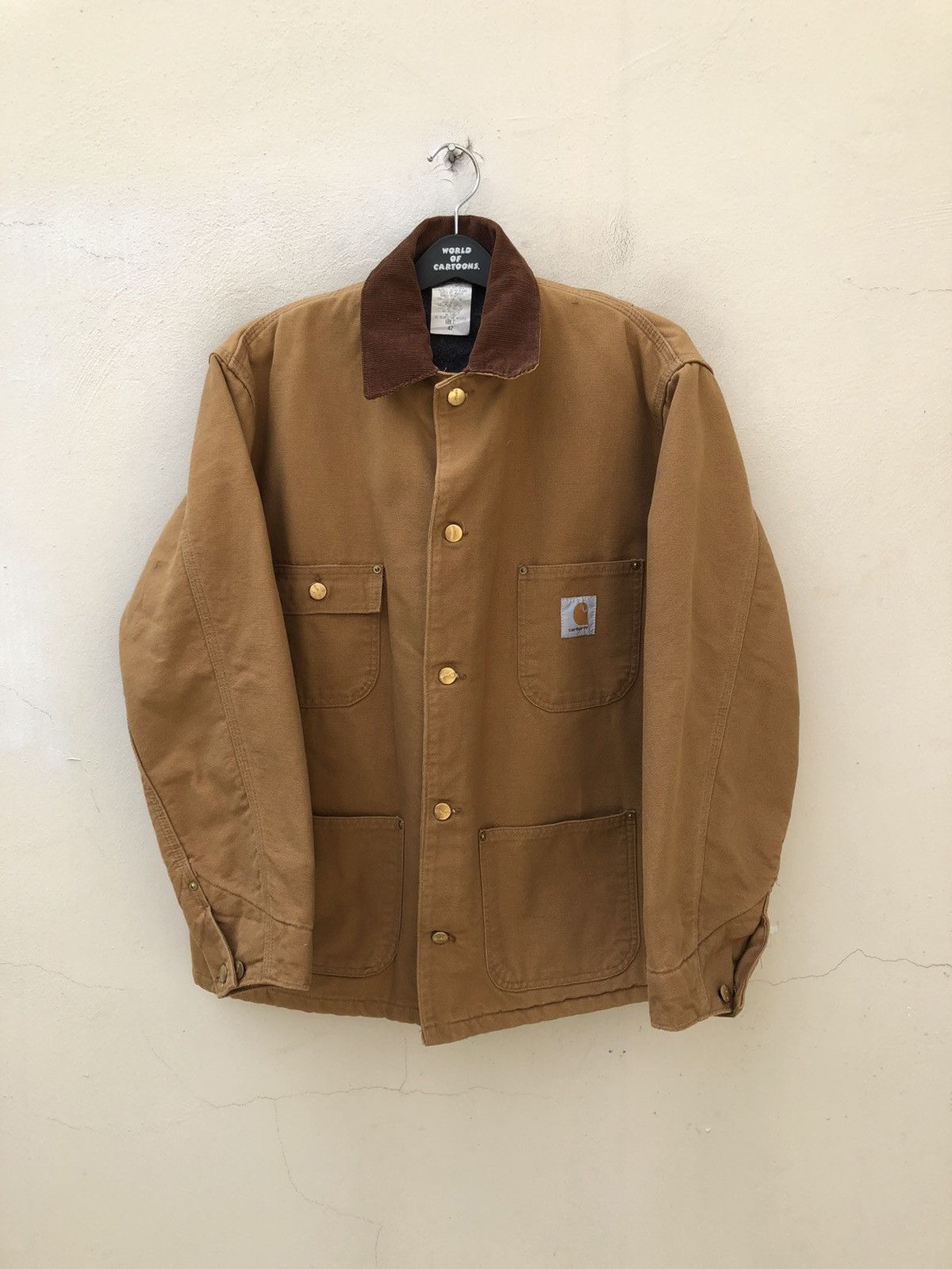 Carhartt Vintage 80s Carhartt Made in Usa Blanket Lined Chore Jacket Size US L / EU 52-54 / 3 - 1 Thumbnail