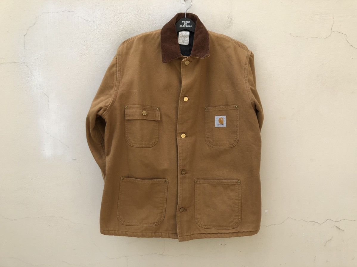 Carhartt Vintage 80s Carhartt Made in Usa Blanket Lined Chore Jacket Size US L / EU 52-54 / 3 - 2 Thumbnail
