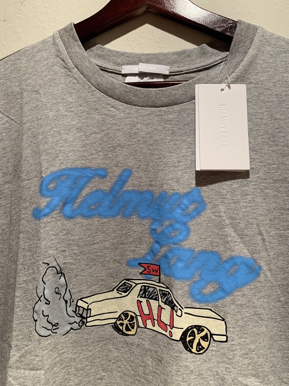 Designer × Helmut Lang *RARE* New Helmut Lang Race Car Exhaust T-Shirt - Small Size US S / EU 44-46 / 1 - 2 Thumbnail