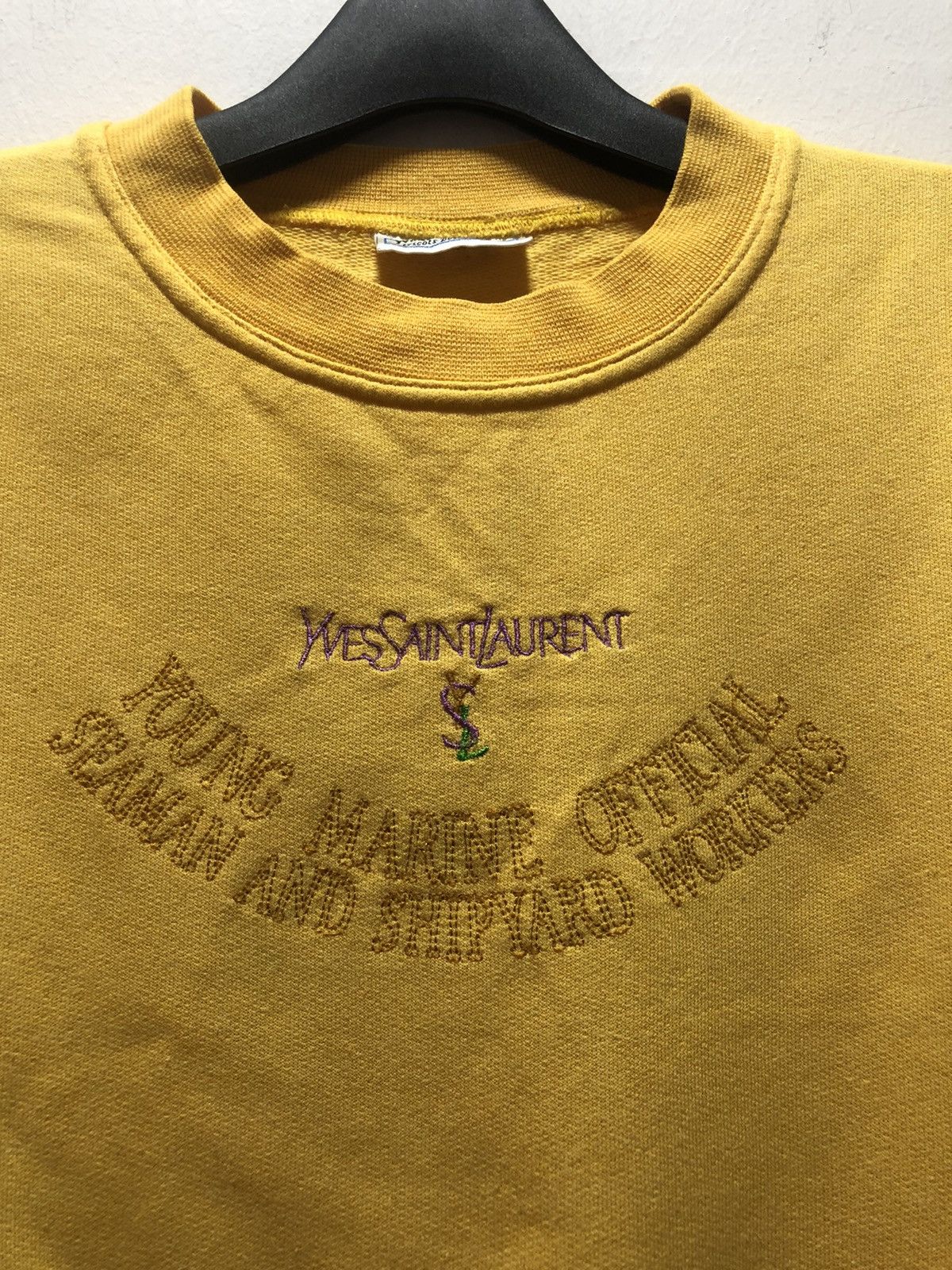 Yves Saint Laurent Vintage YVES SAINT LAUREN Sweatshirt Yellow Size US M / EU 48-50 / 2 - 3 Thumbnail