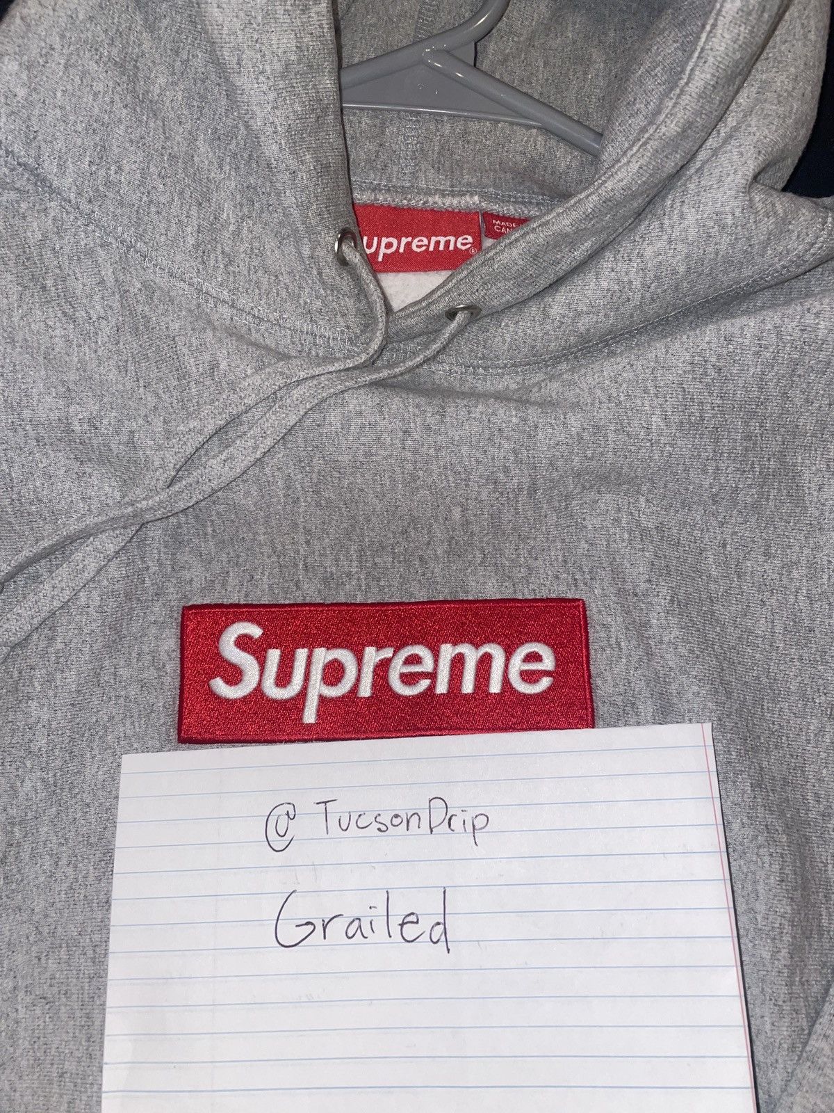 Supreme Supreme Box Logo Hoodie | Heather Grey | Size Large | Grailed