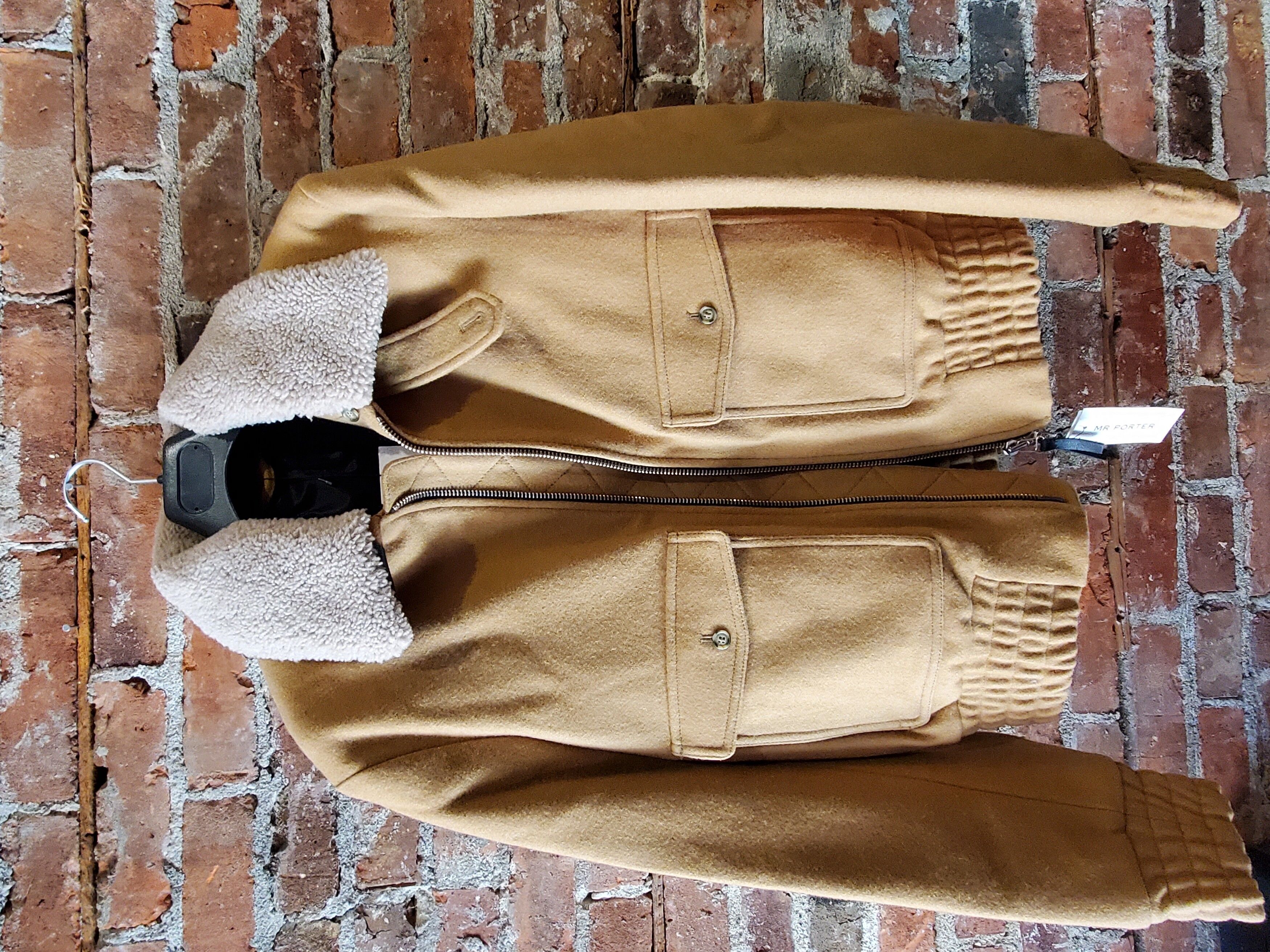 AMI Shearling-Collar Wool Bomber Jacket | Grailed