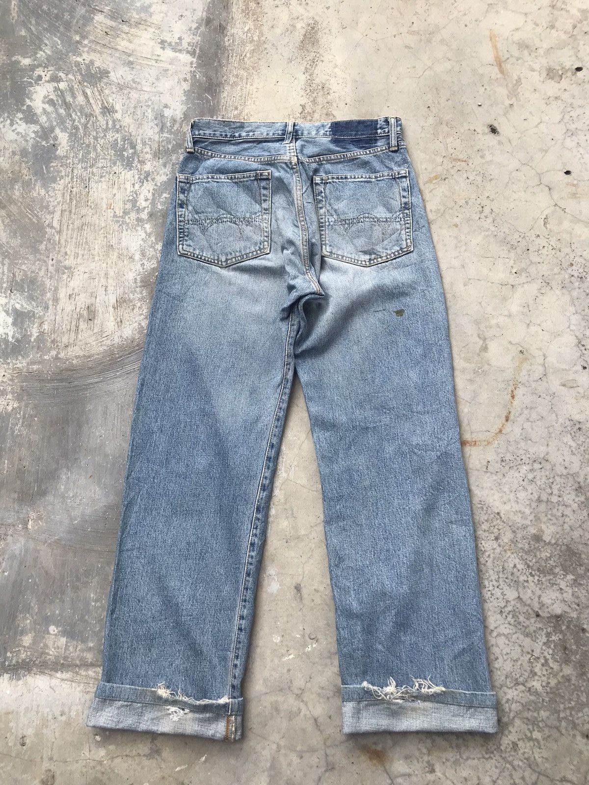 Edwin × Vintage Redline Selvedge Edwin 505 Distressed Denim Light Wash W30 Size US 30 / EU 46 - 2 Thumbnail
