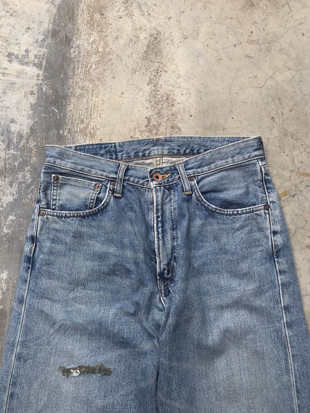 Edwin × Vintage Redline Selvedge Edwin 505 Distressed Denim Light Wash W30 Size US 30 / EU 46 - 7 Thumbnail