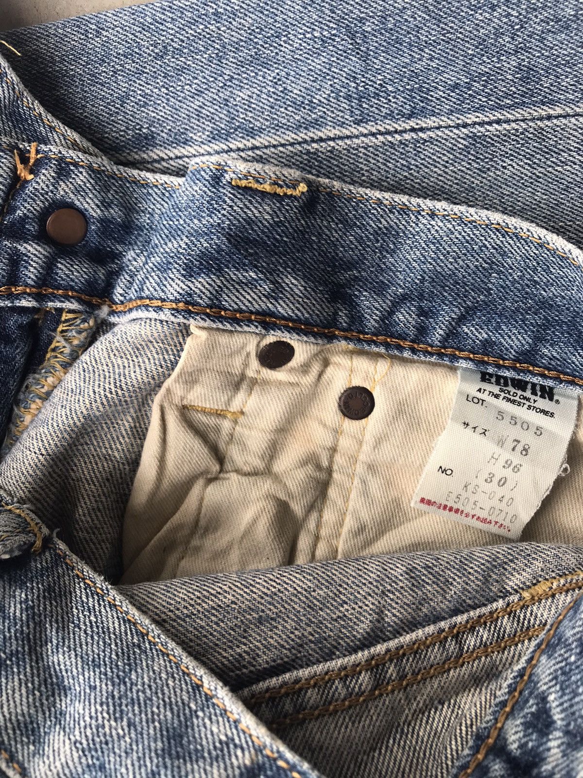 Edwin × Vintage Redline Selvedge Edwin 505 Distressed Denim Light Wash W30 Size US 30 / EU 46 - 6 Thumbnail