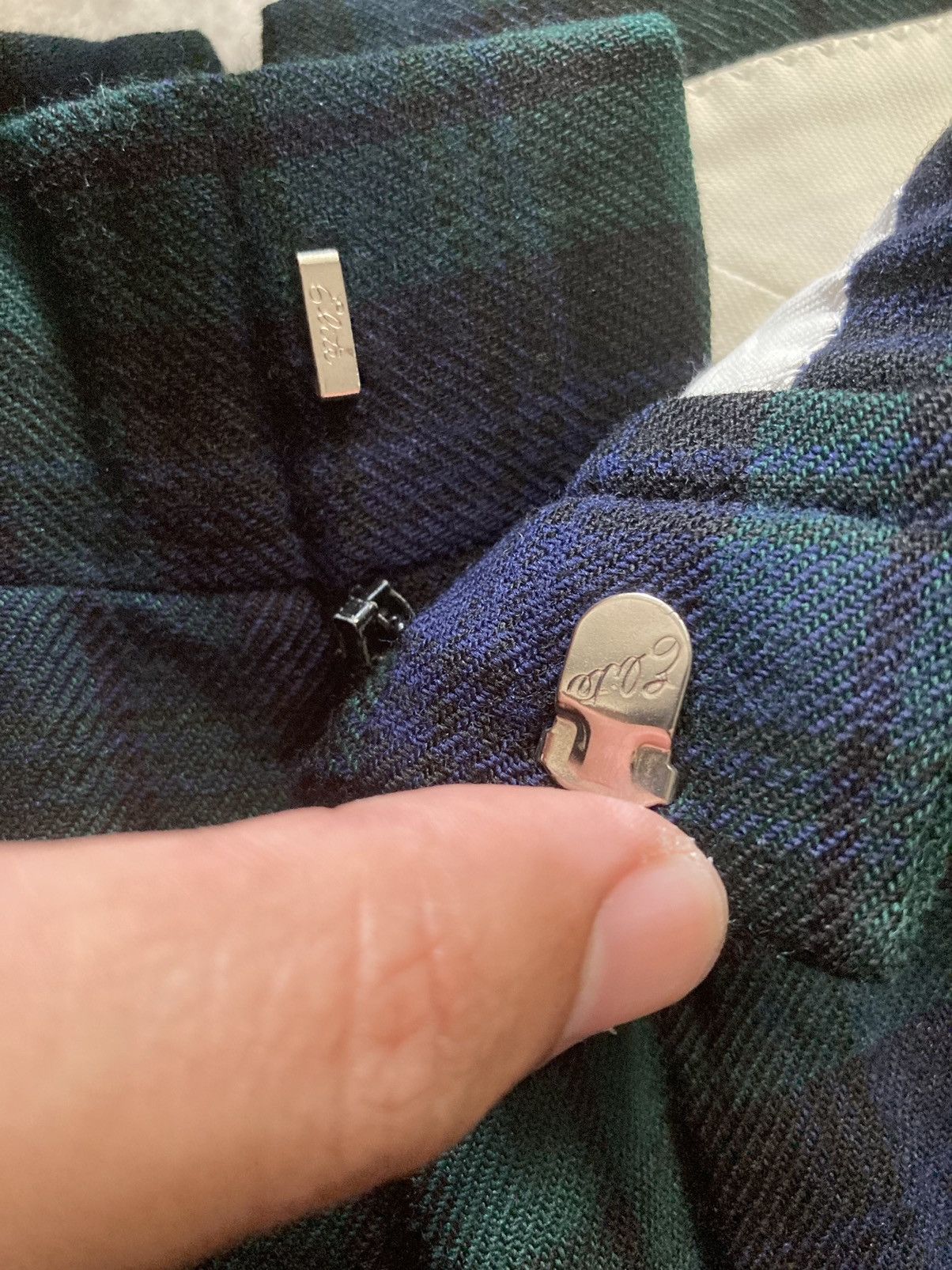 Vintage Vintage 70s green checkered tartan wool pants Size US 31 - 4 Thumbnail