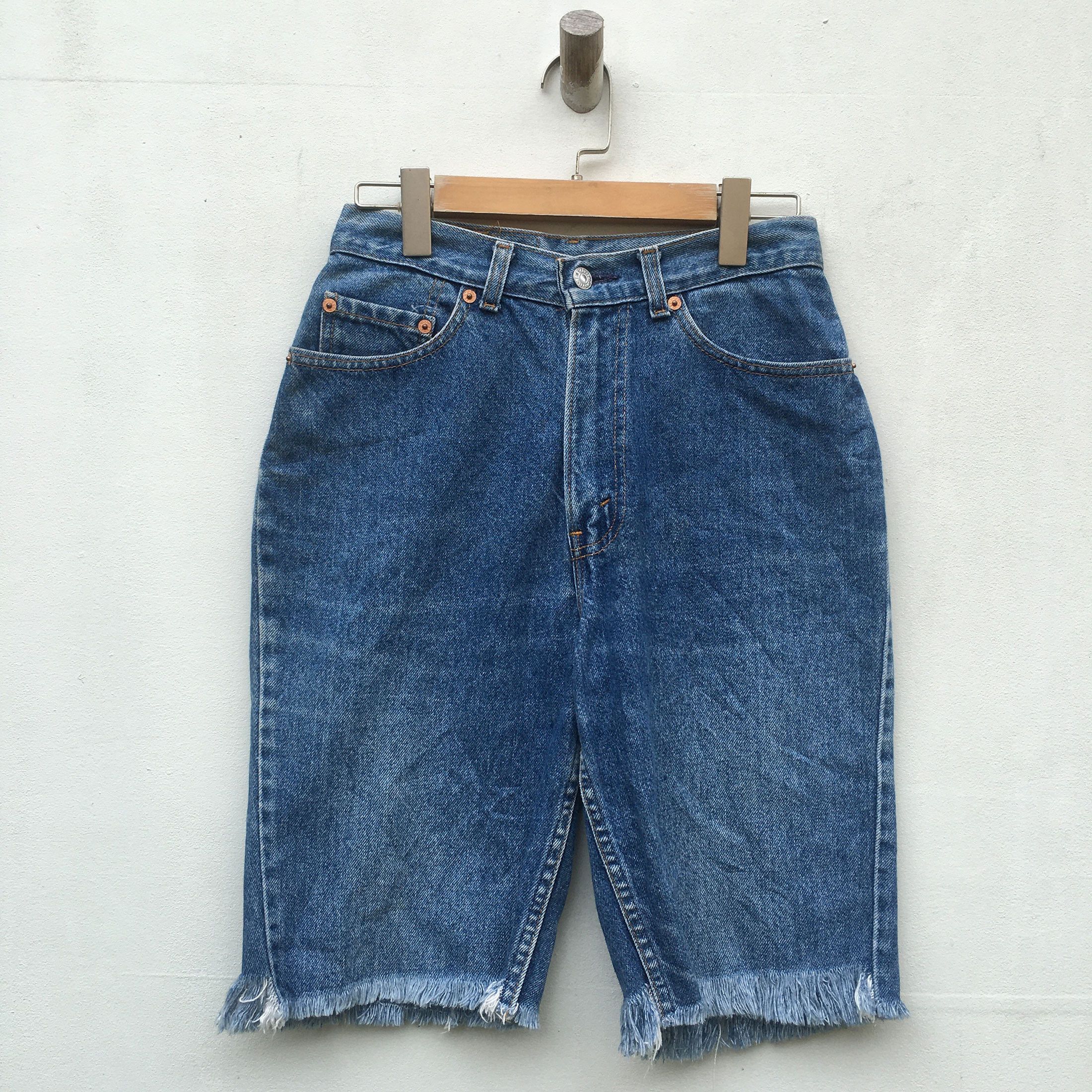 Vtg Levis Usa Crop Denim Jeans