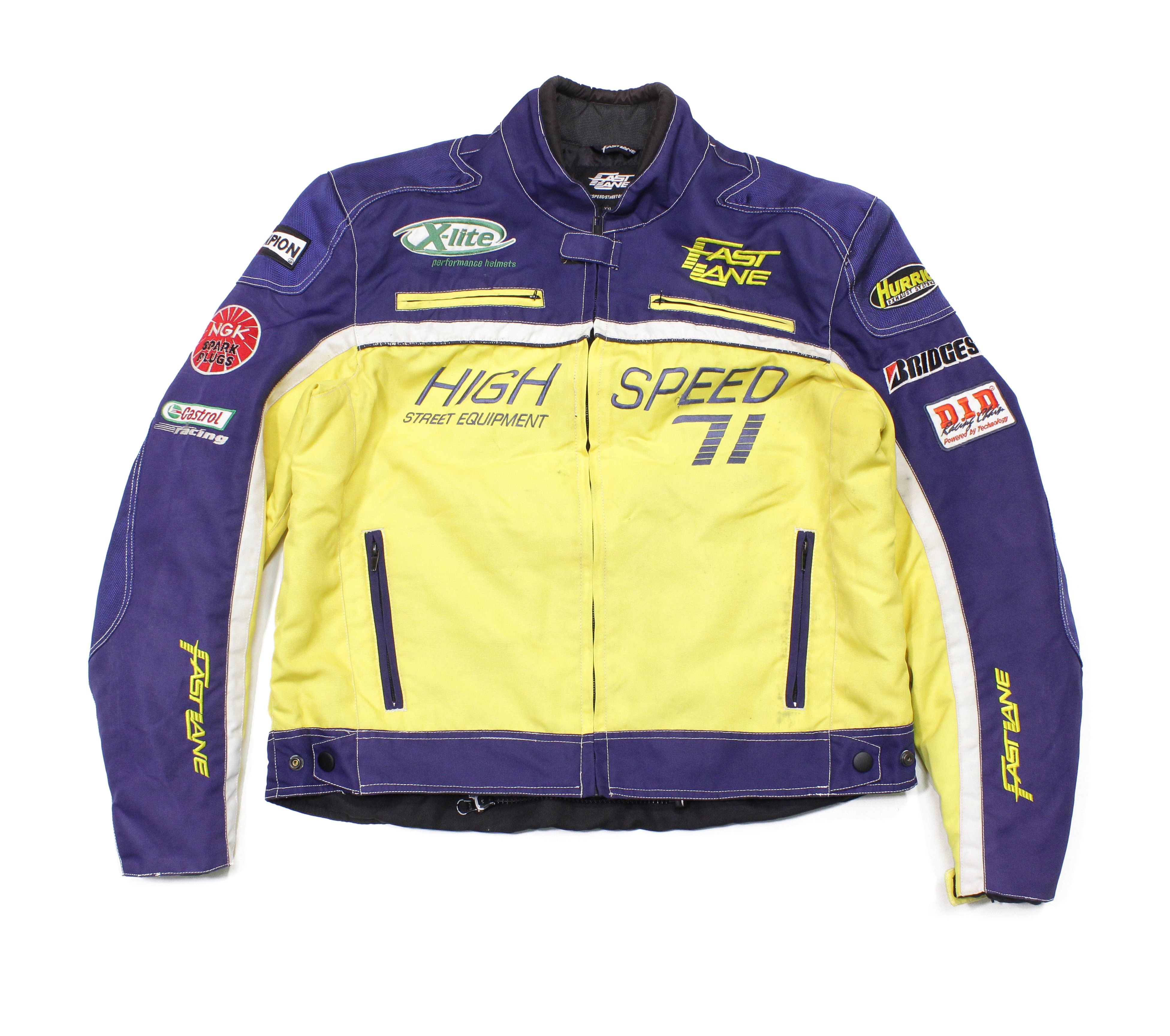 image of Racing x Vintage 90's Fast Lane Sponsored Jacket in Yellow, Men's (Size XL)