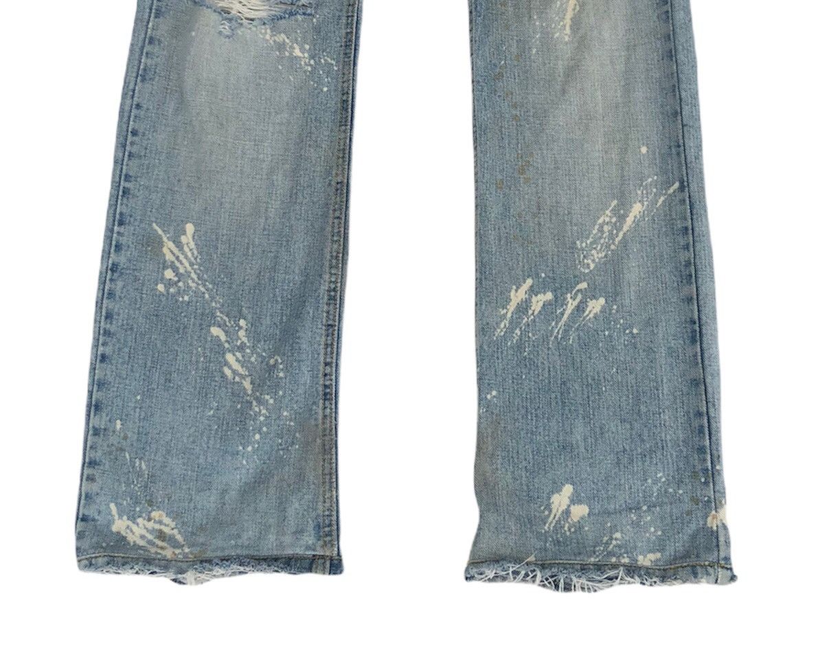 Japanese Melrose Bleached Distressed Flare Jeans