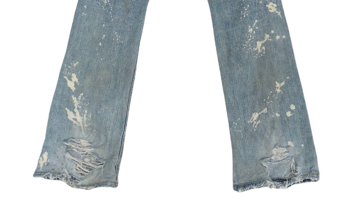 Japanese Melrose Bleached Distressed Flare Jeans