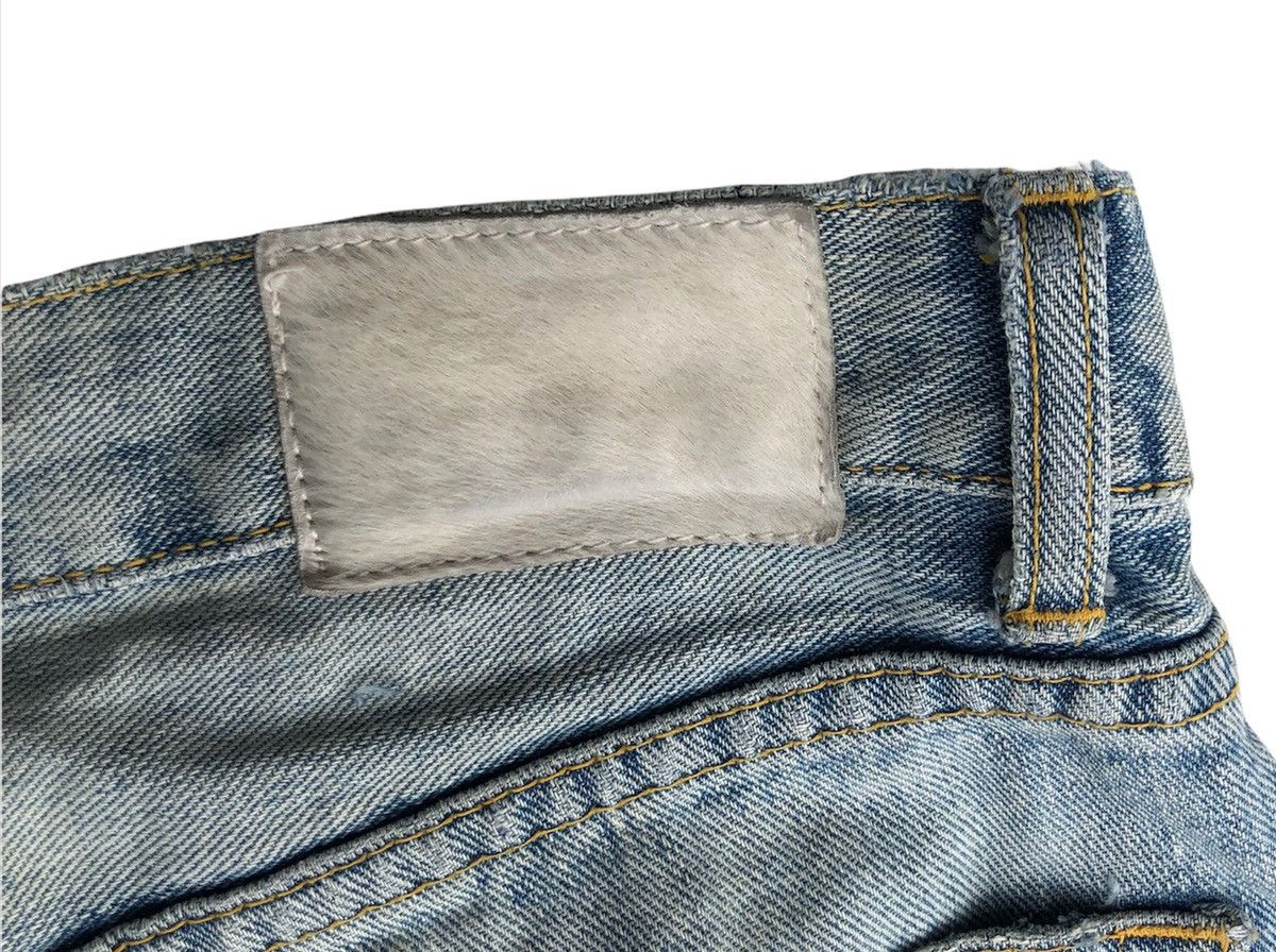 Japanese Melrose Bleached Distressed Flare Jeans