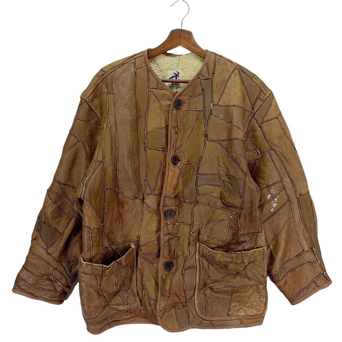 Hai Sporting Gear Vintage Hai Sporting Gear Issey Miyake Sherpa Leather Jacket Size US M / EU 48-50 / 2 - 1 Thumbnail