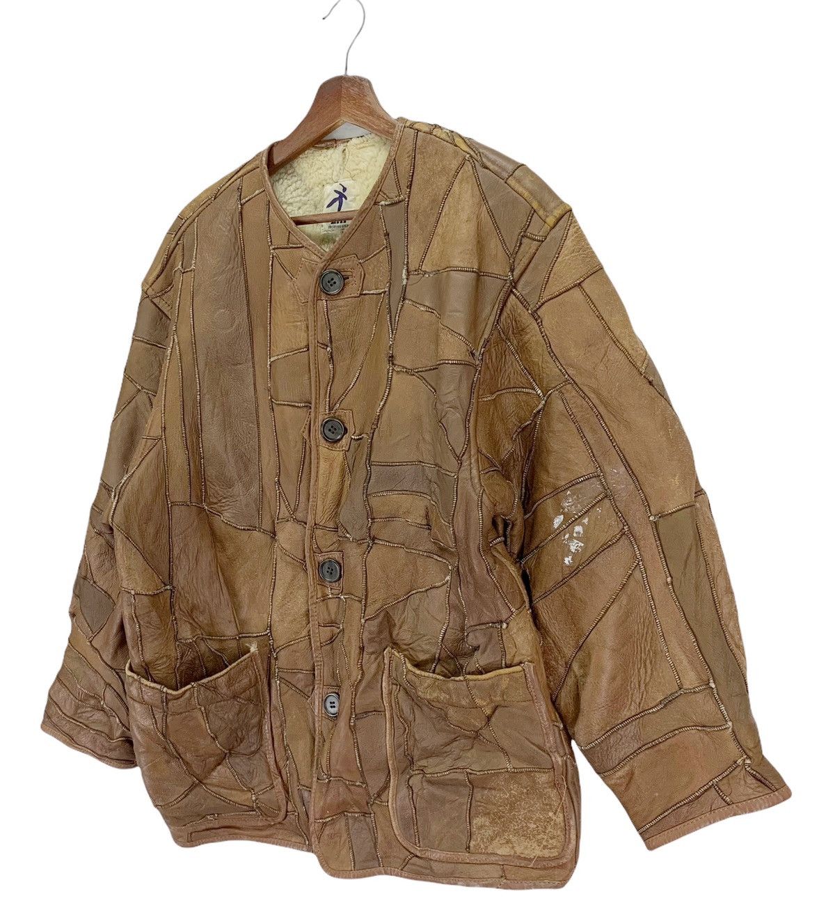 Hai Sporting Gear Vintage Hai Sporting Gear Issey Miyake Sherpa Leather Jacket Size US M / EU 48-50 / 2 - 2 Thumbnail