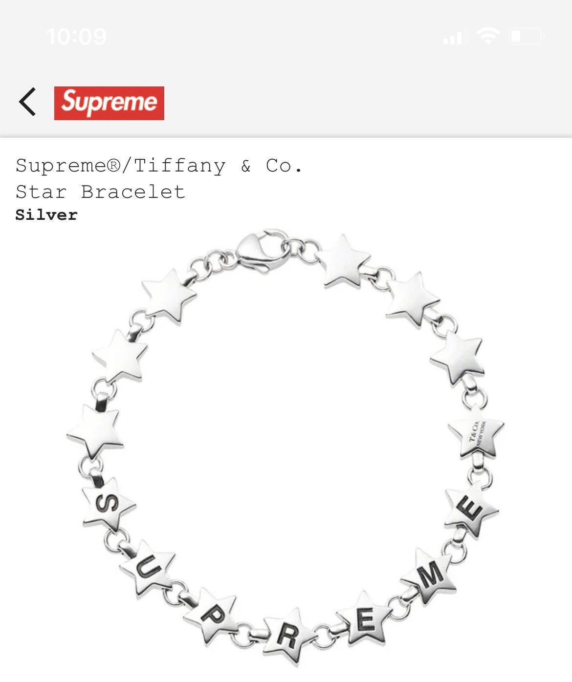 Supreme Tiffany & Co. Star Bracelet - アクセサリー