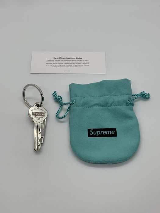 Supreme Tiffany & Co. x Supreme Heart Knife Key Ring | Grailed