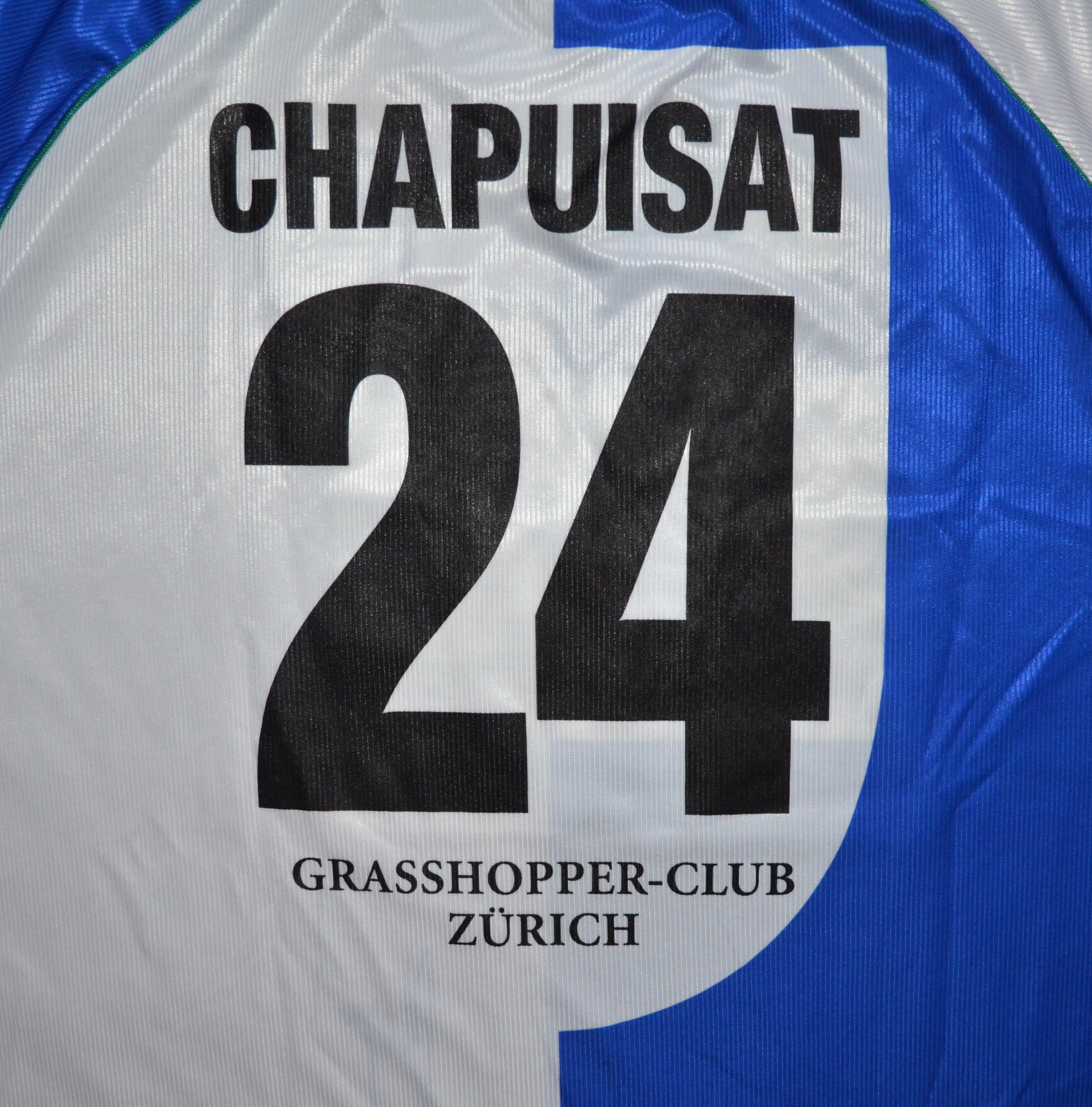 Adidas Chapuisat #24 Autographed Jersey Grasshopper Club Zürich Size US XL / EU 56 / 4 - 25 Thumbnail