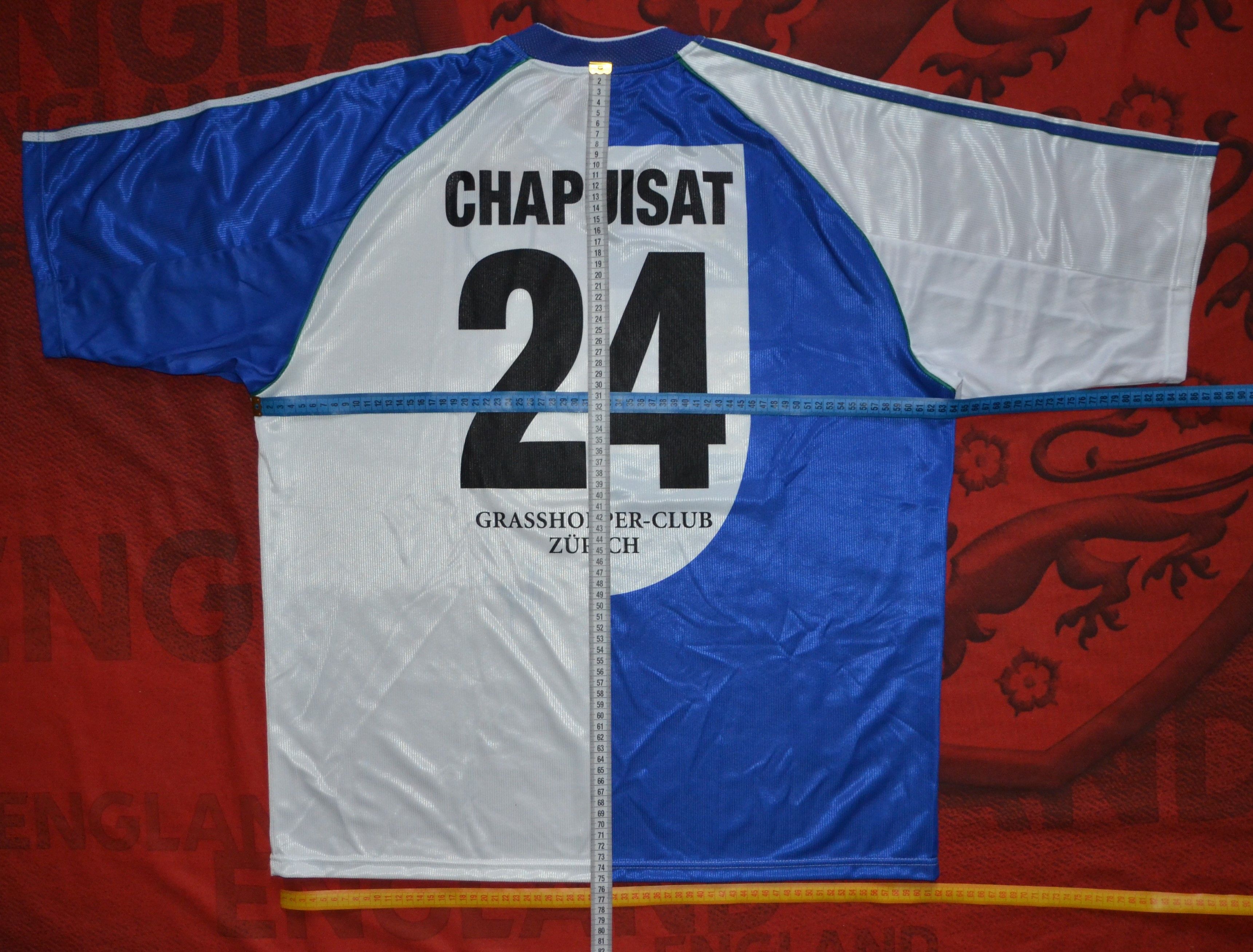 Adidas Chapuisat #24 Autographed Jersey Grasshopper Club Zürich Size US XL / EU 56 / 4 - 13 Thumbnail