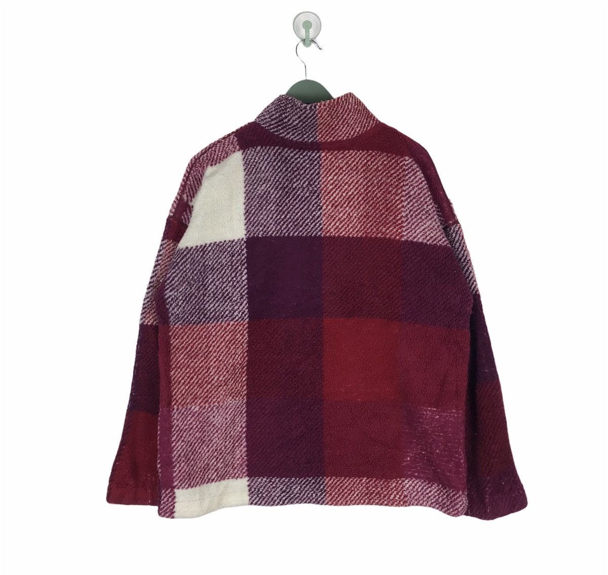 Descente × Vintage Vintage 90s Descente tartan plaid fleece pullover 1/4 zipper Size US M / EU 48-50 / 2 - 4 Thumbnail