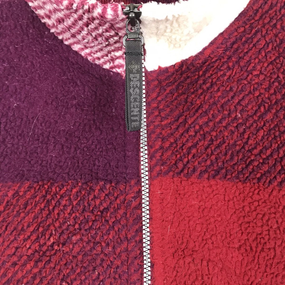 Descente × Vintage Vintage 90s Descente tartan plaid fleece pullover 1/4 zipper Size US M / EU 48-50 / 2 - 3 Thumbnail