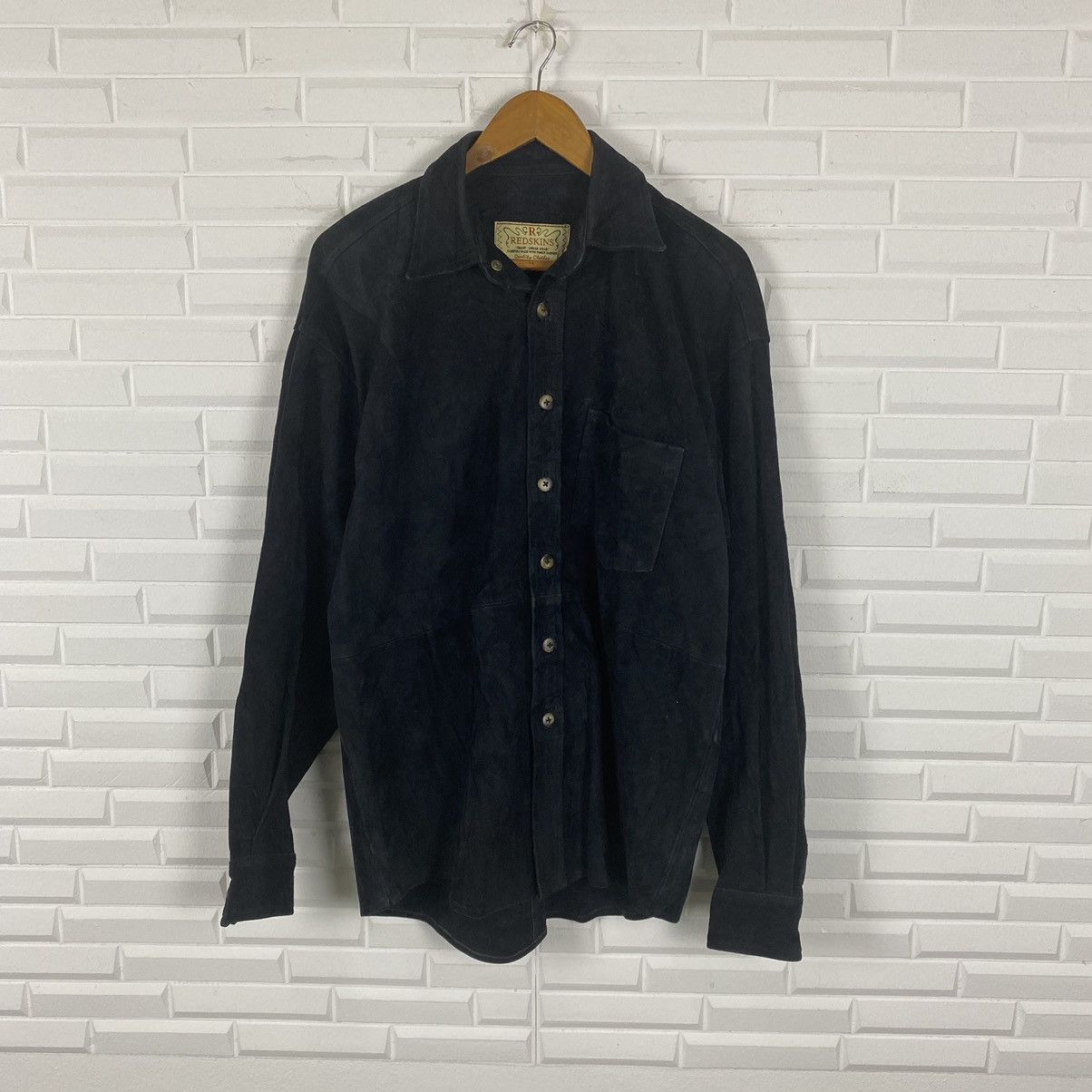 Japanese Brand REDSKINS SUEDE LEATHER BLACK JACKET Size US M / EU 48-50 / 2 - 3 Thumbnail