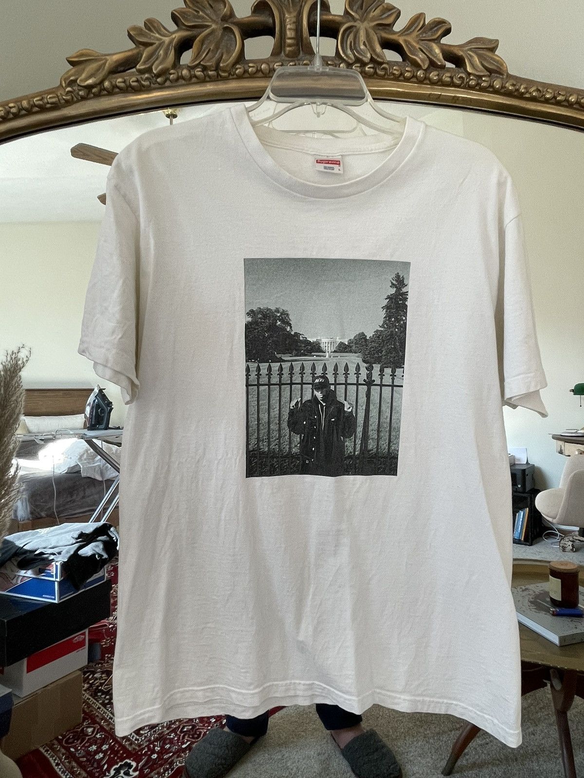 Supreme undercover public enemy white 2024 house tee