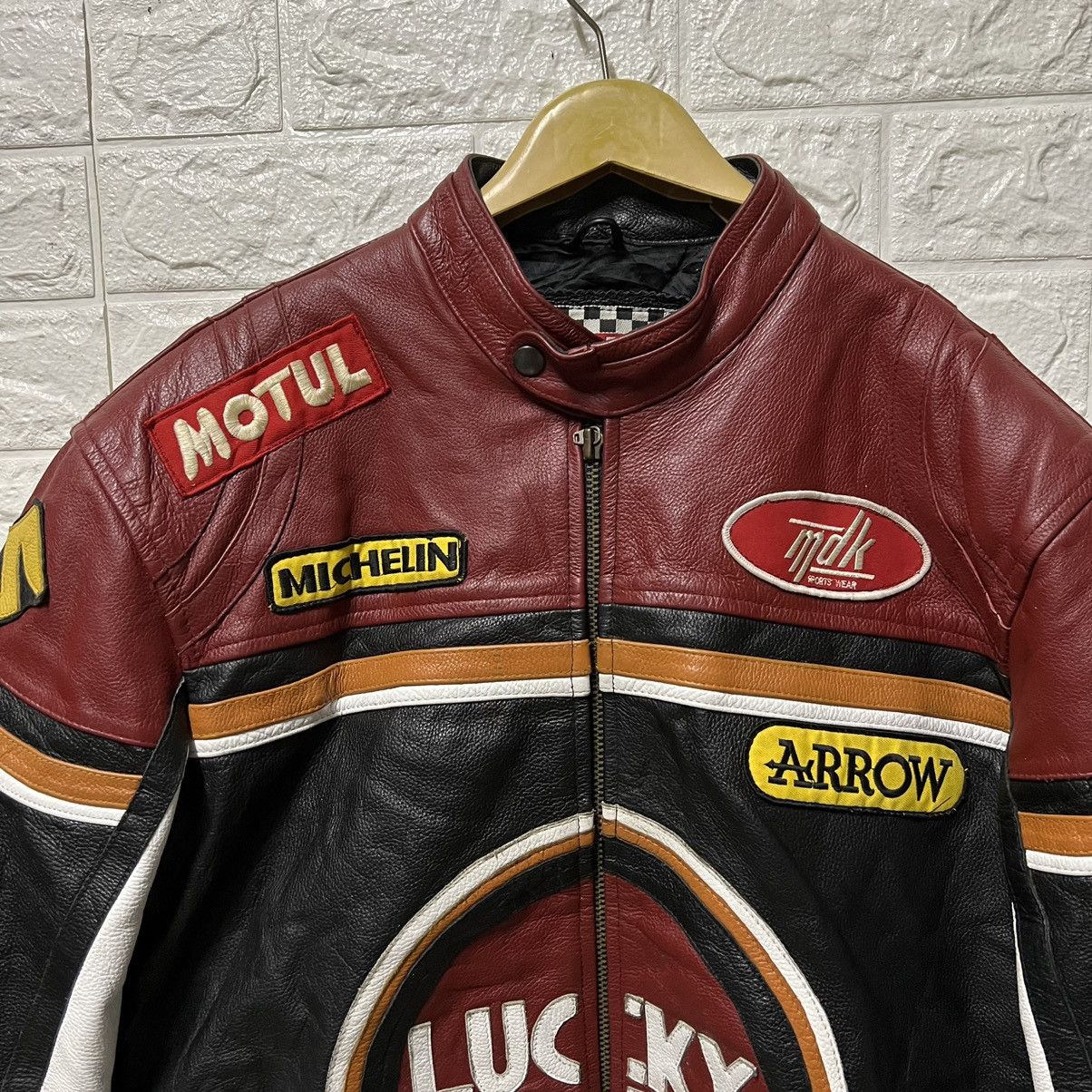 Vintage ‼️Final drop‼️Lucky Strike Black Red Leather Racing Jacket Size US M / EU 48-50 / 2 - 6 Thumbnail