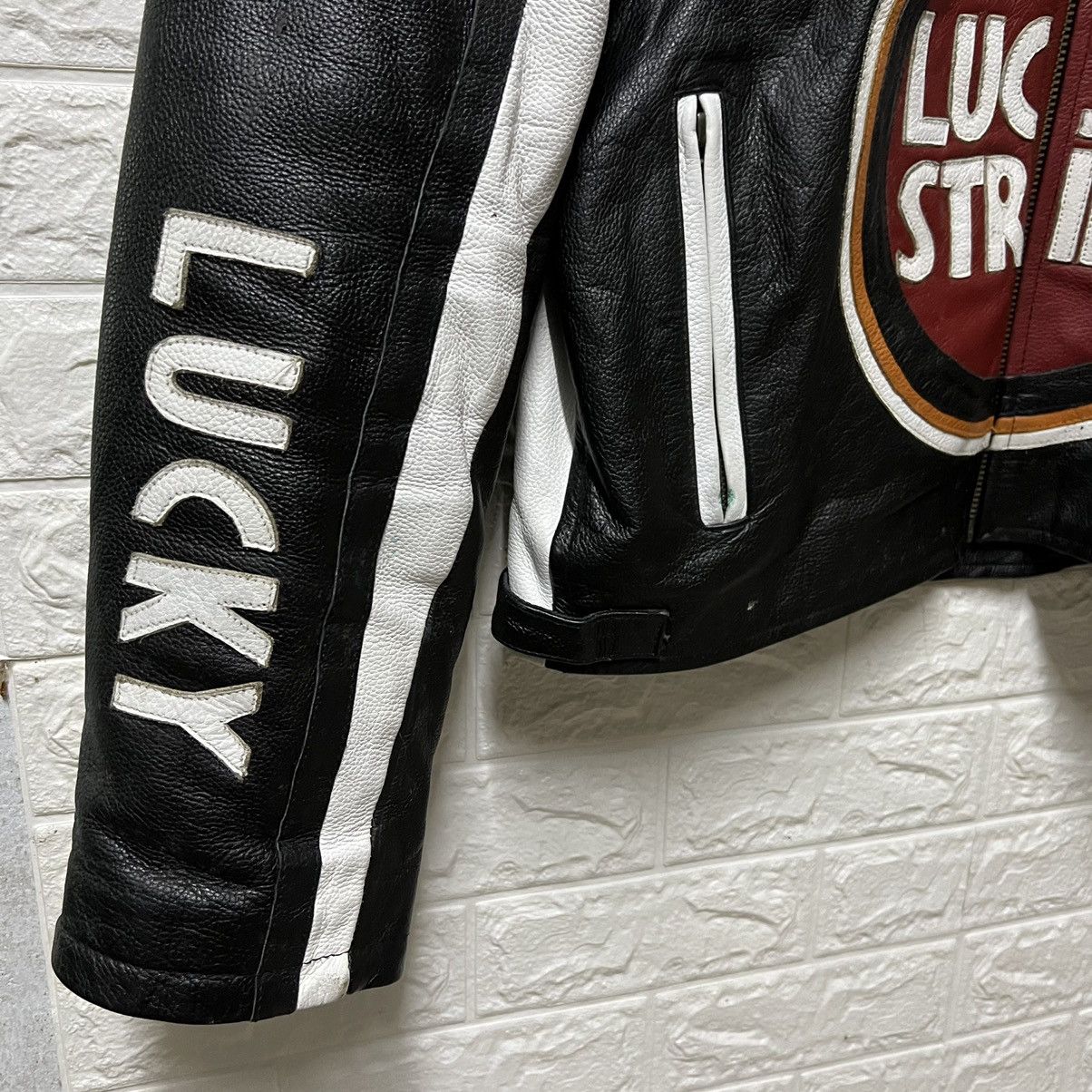 Vintage ‼️Final drop‼️Lucky Strike Black Red Leather Racing Jacket Size US M / EU 48-50 / 2 - 10 Thumbnail