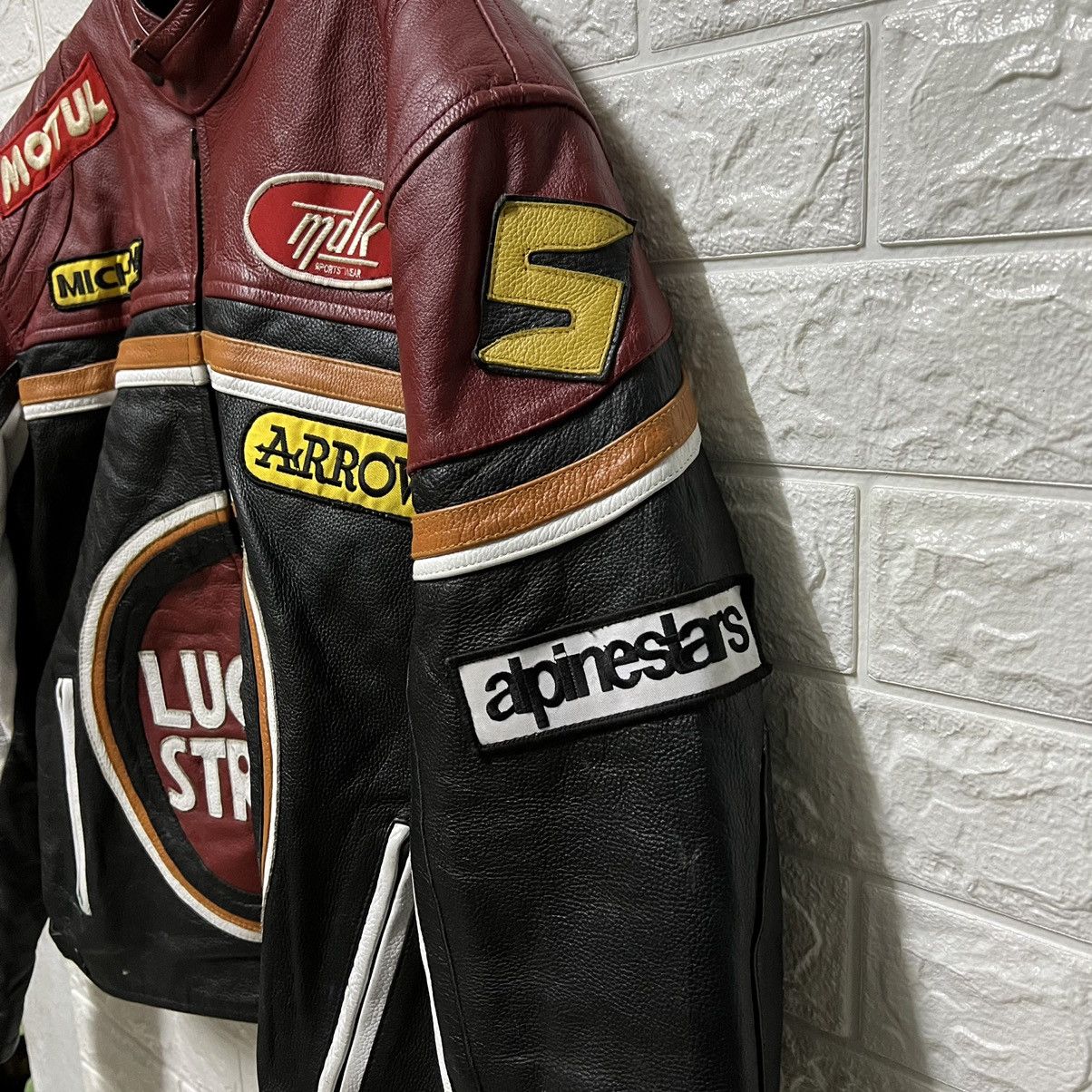 Vintage ‼️Final drop‼️Lucky Strike Black Red Leather Racing Jacket Size US M / EU 48-50 / 2 - 7 Thumbnail