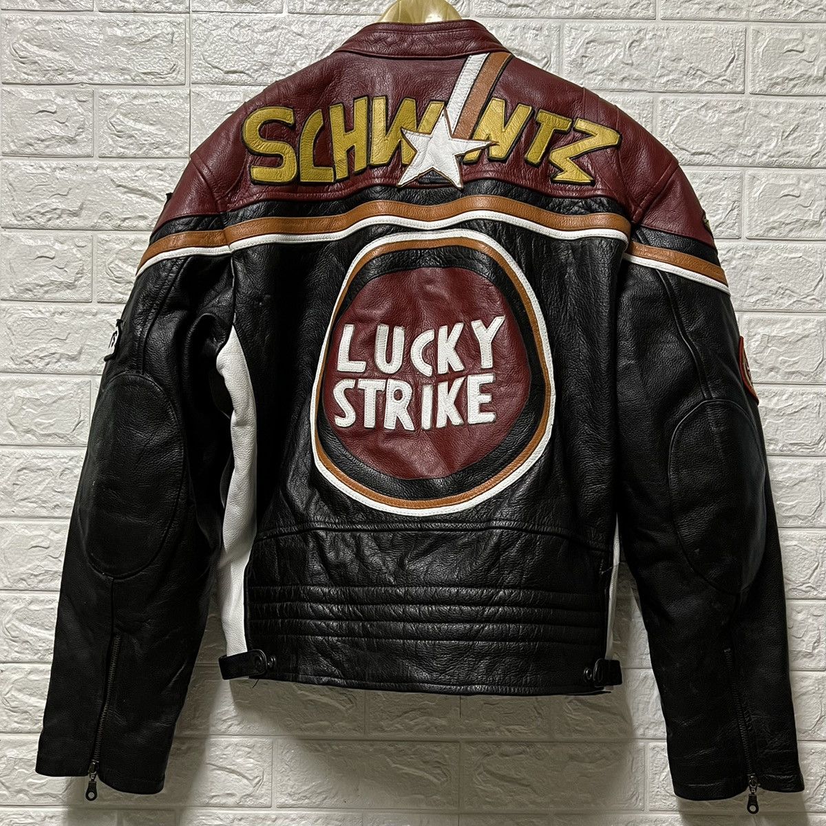 Vintage ‼️Final drop‼️Lucky Strike Black Red Leather Racing Jacket Size US M / EU 48-50 / 2 - 5 Thumbnail