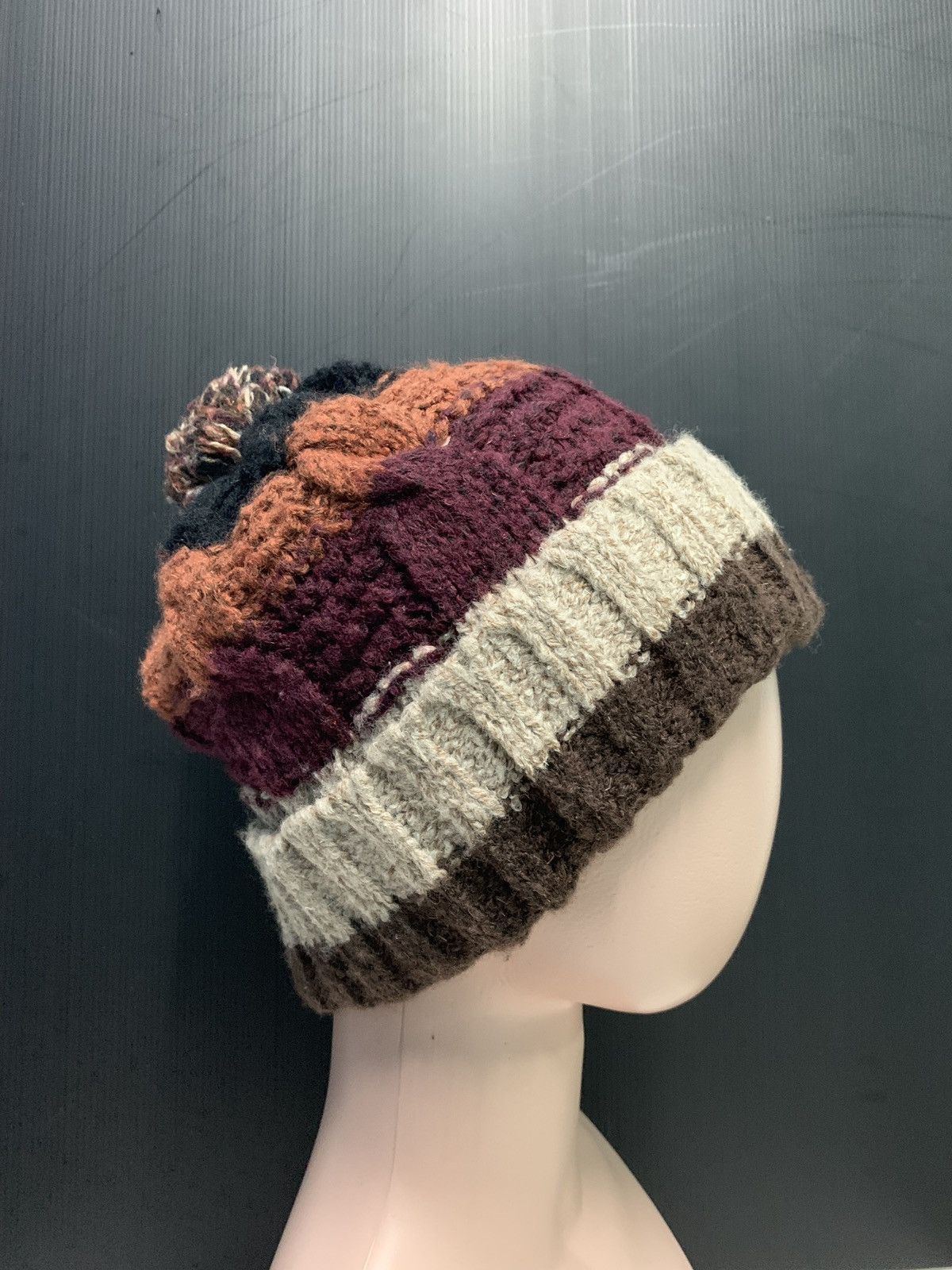 CA4LA 🇯🇵 RARE!! Japanese Ca4la Multicolor Striped Beanie Cap Size ONE SIZE - 2 Thumbnail