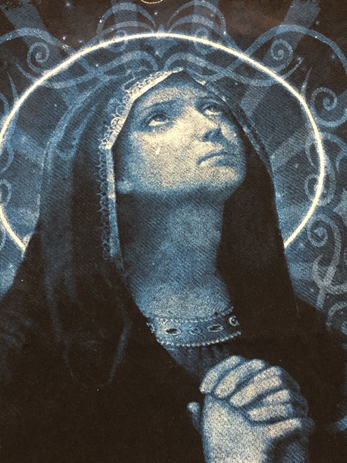 AAA Rare Vintage El Tri Virgin Mary Black Tee Shirt Size Large Size US L / EU 52-54 / 3 - 4 Thumbnail