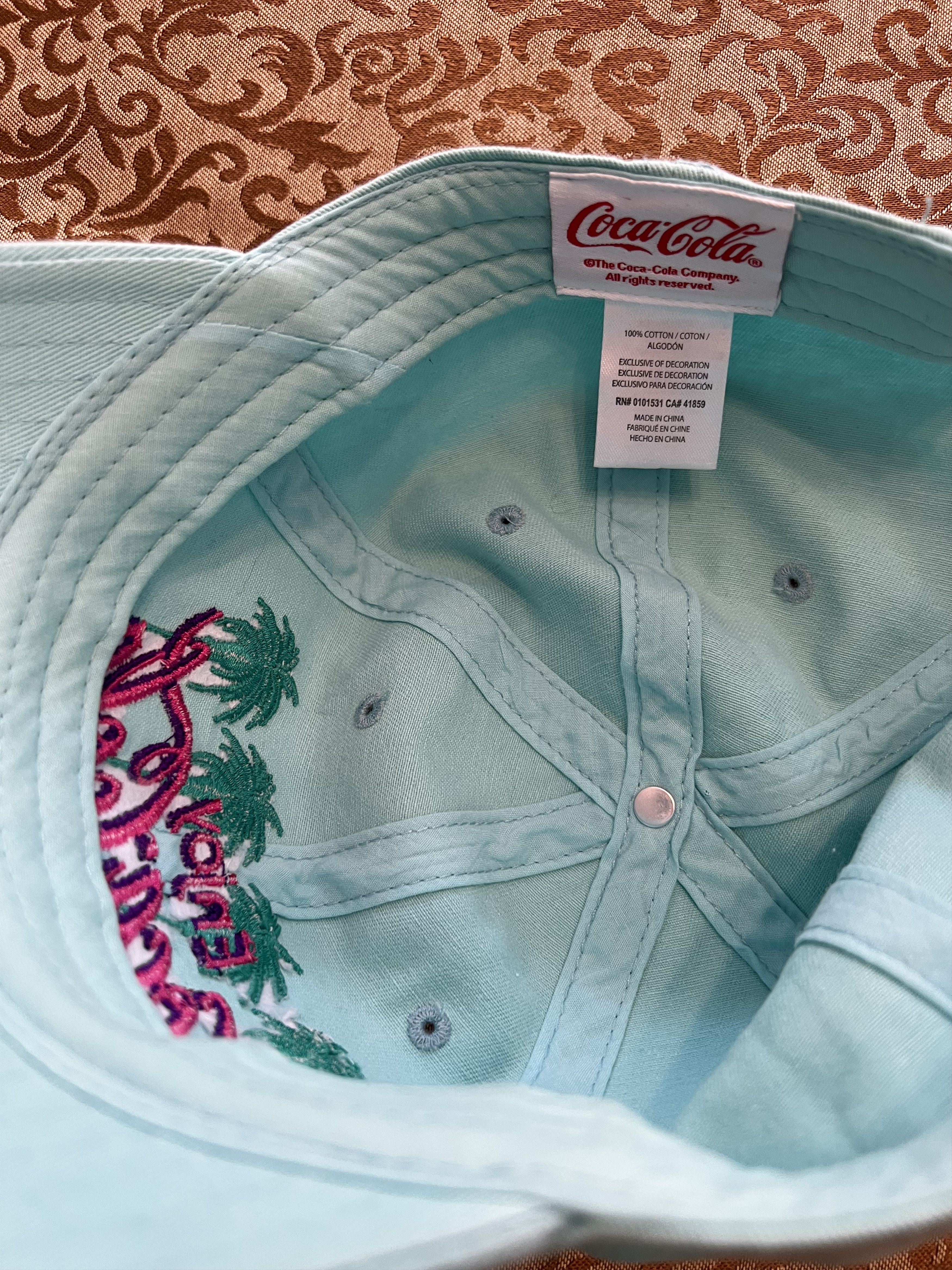 Coca Cola × Vintage Mint Coca Cola Soda Palm Trees Hat Cap Size ONE SIZE - 5 Thumbnail