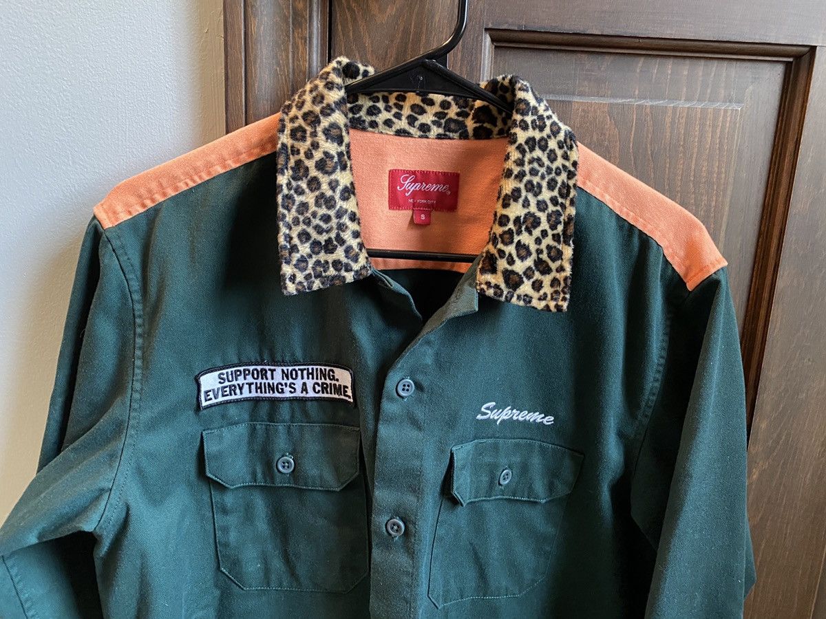 ✨希少✨Supreme Leopard Collar Work Shirt Supreme Supreme Leopard Collar Work Shirt | Grailed