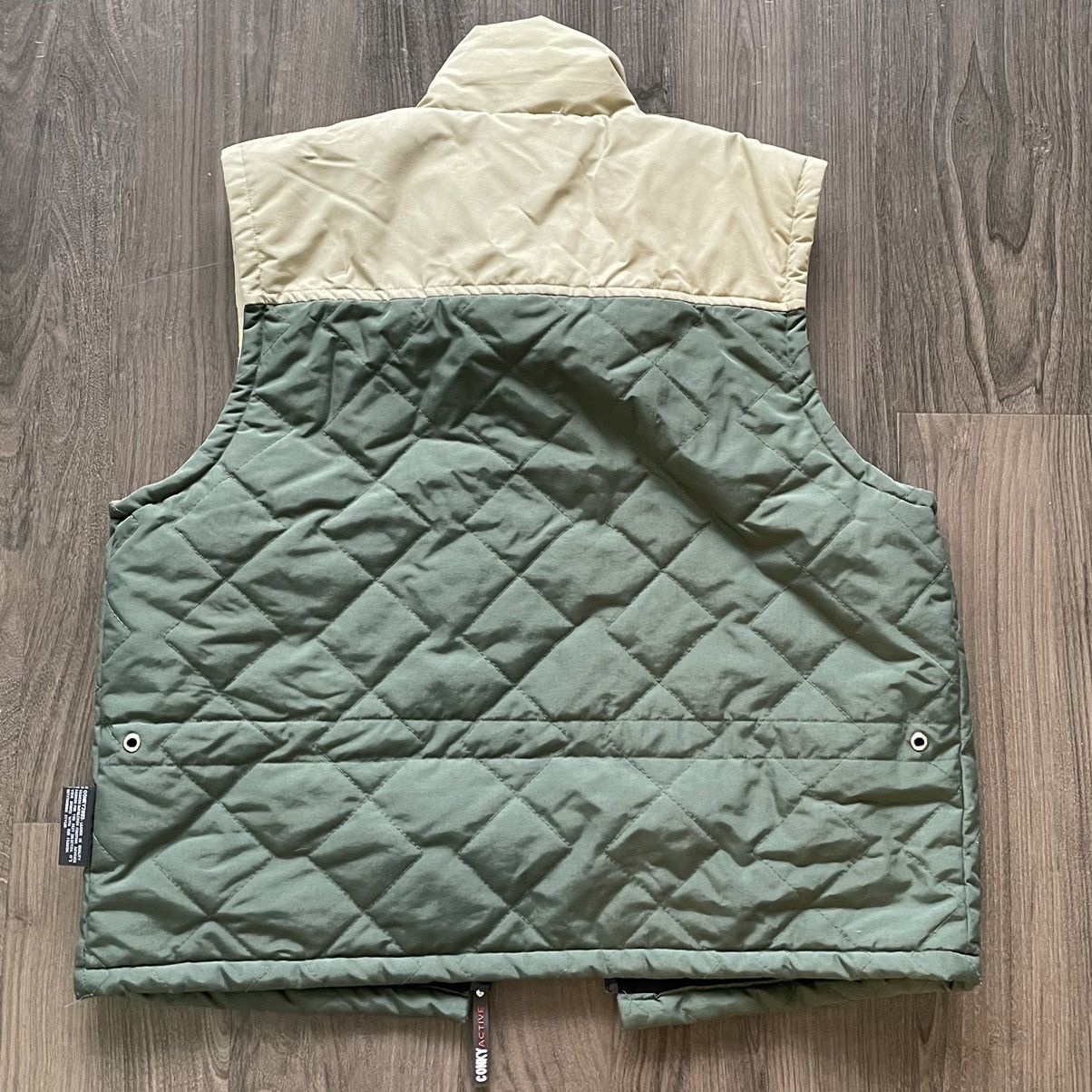Vintage Quilted Hunting Vest Green Tan Camo Forest Size US L / EU 52-54 / 3 - 4 Thumbnail