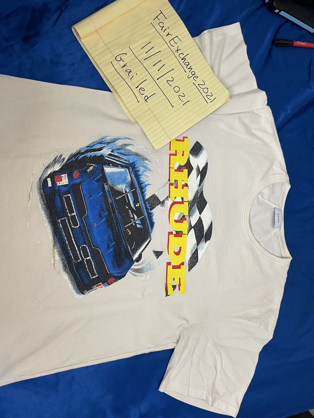 RHUDE Nascar Tシャツ Lサイズ SALE!! Rhude RH Rhuigi Nascar Race Tee Pre-owned Size Small