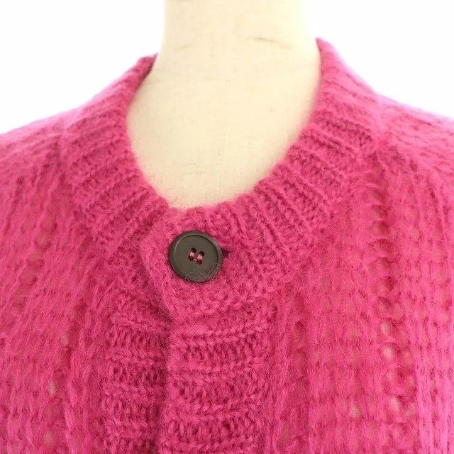 Prada RARE Prada Open Knit Mohair Cardigan in Pink Size US L / EU 52-54 / 3 - 11 Thumbnail