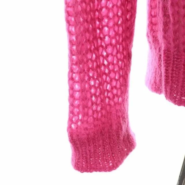 Prada RARE Prada Open Knit Mohair Cardigan in Pink Size US L / EU 52-54 / 3 - 9 Thumbnail