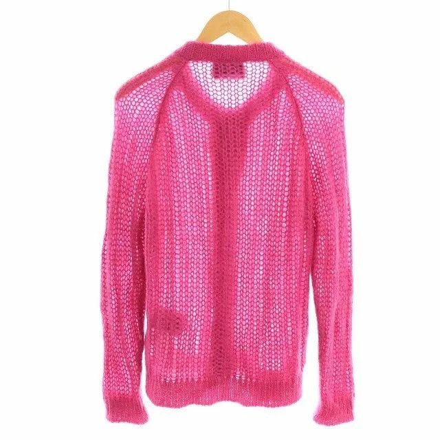 Prada RARE Prada Open Knit Mohair Cardigan in Pink Size US L / EU 52-54 / 3 - 7 Thumbnail
