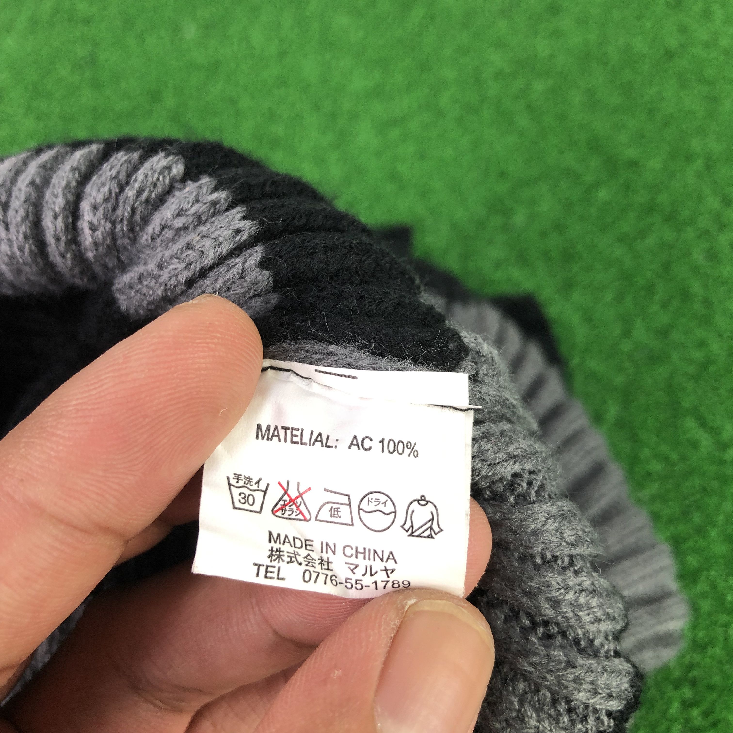 Japanese Brand Japanese Striped Beanie Hat Size ONE SIZE - 7 Thumbnail