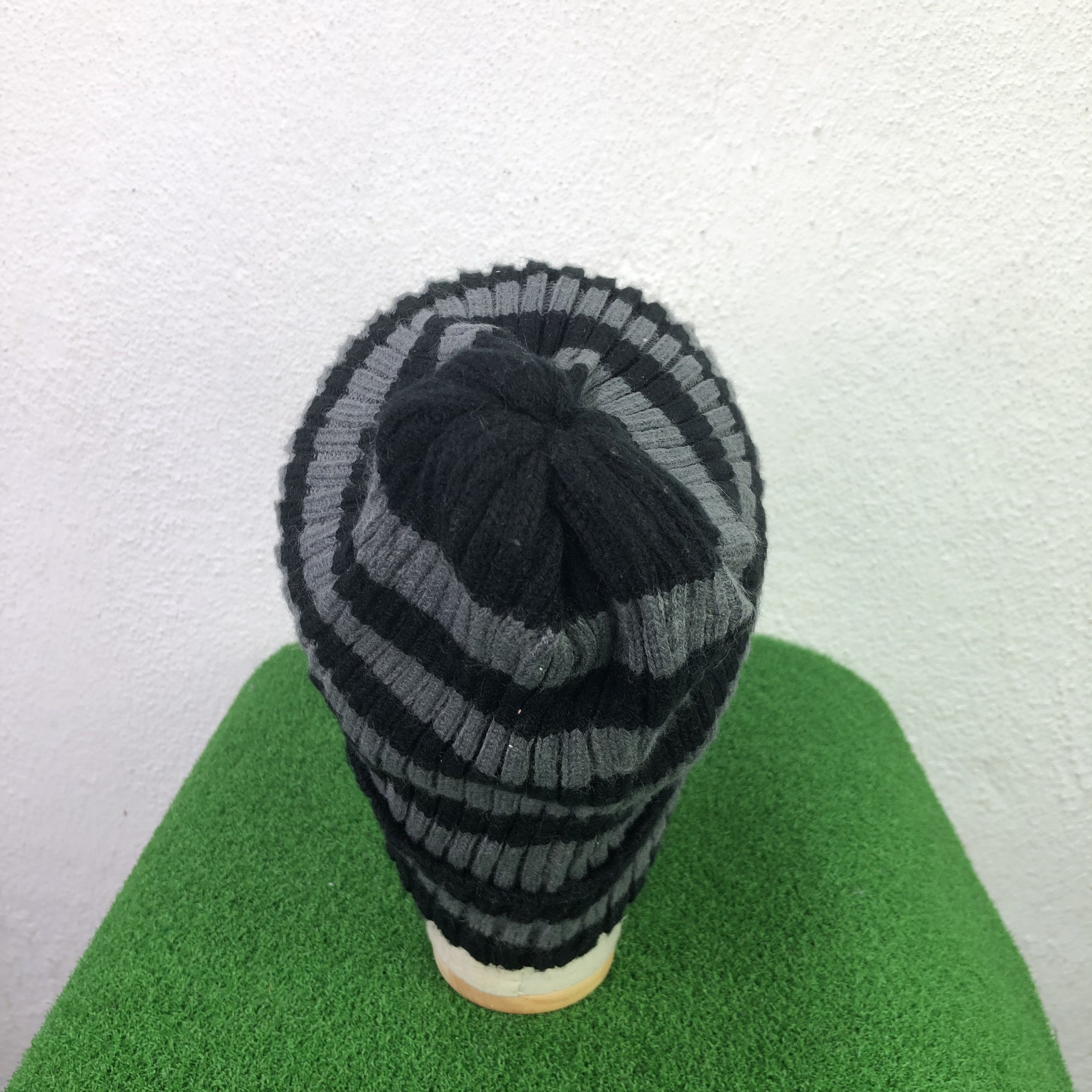 Japanese Brand Japanese Striped Beanie Hat Size ONE SIZE - 5 Thumbnail