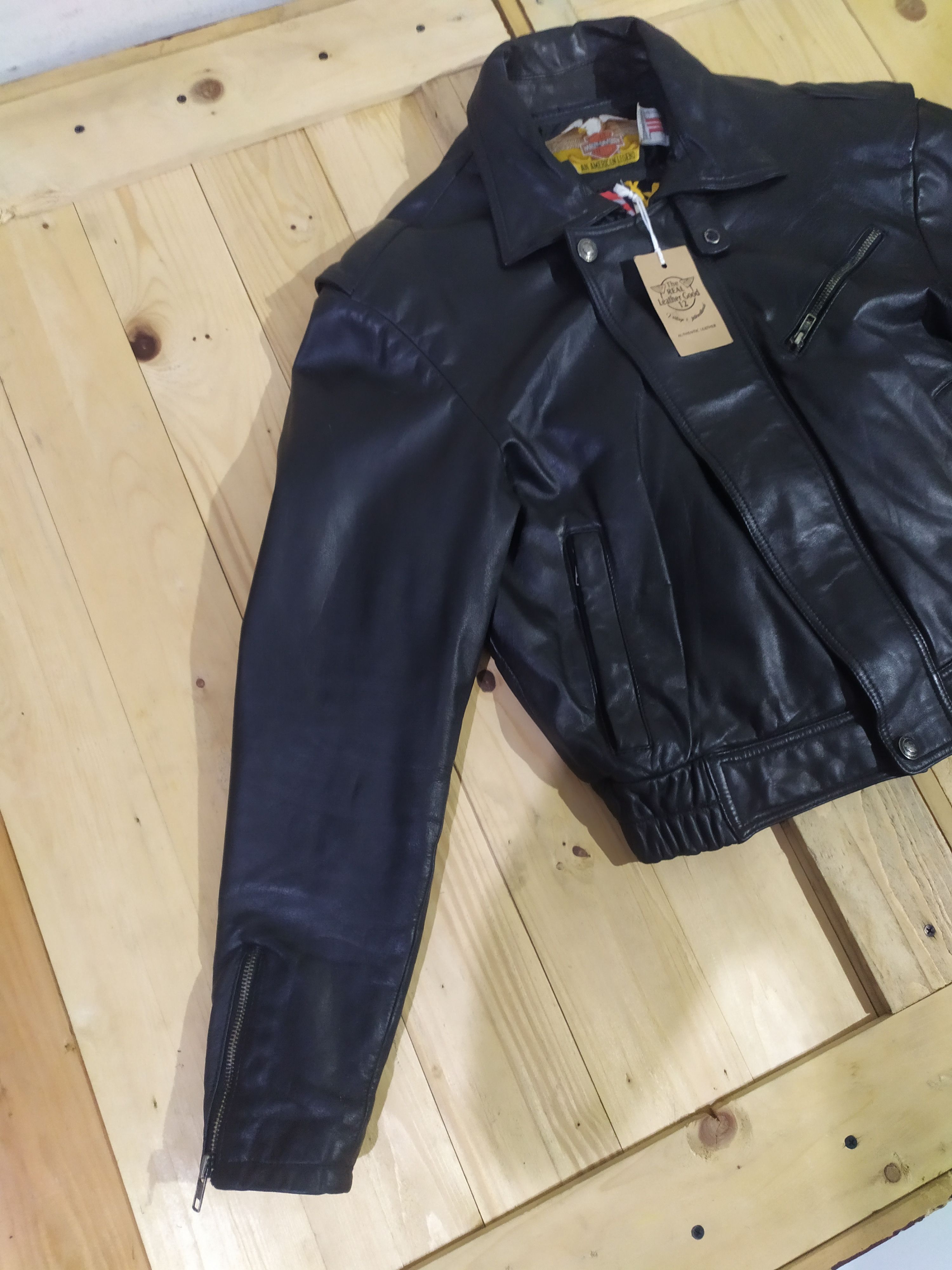 Harley Davidson VTG 80'S HARLEY DAVIDSON LEATHER FULL EMBROIDERY JACKET Size US M / EU 48-50 / 2 - 12 Thumbnail