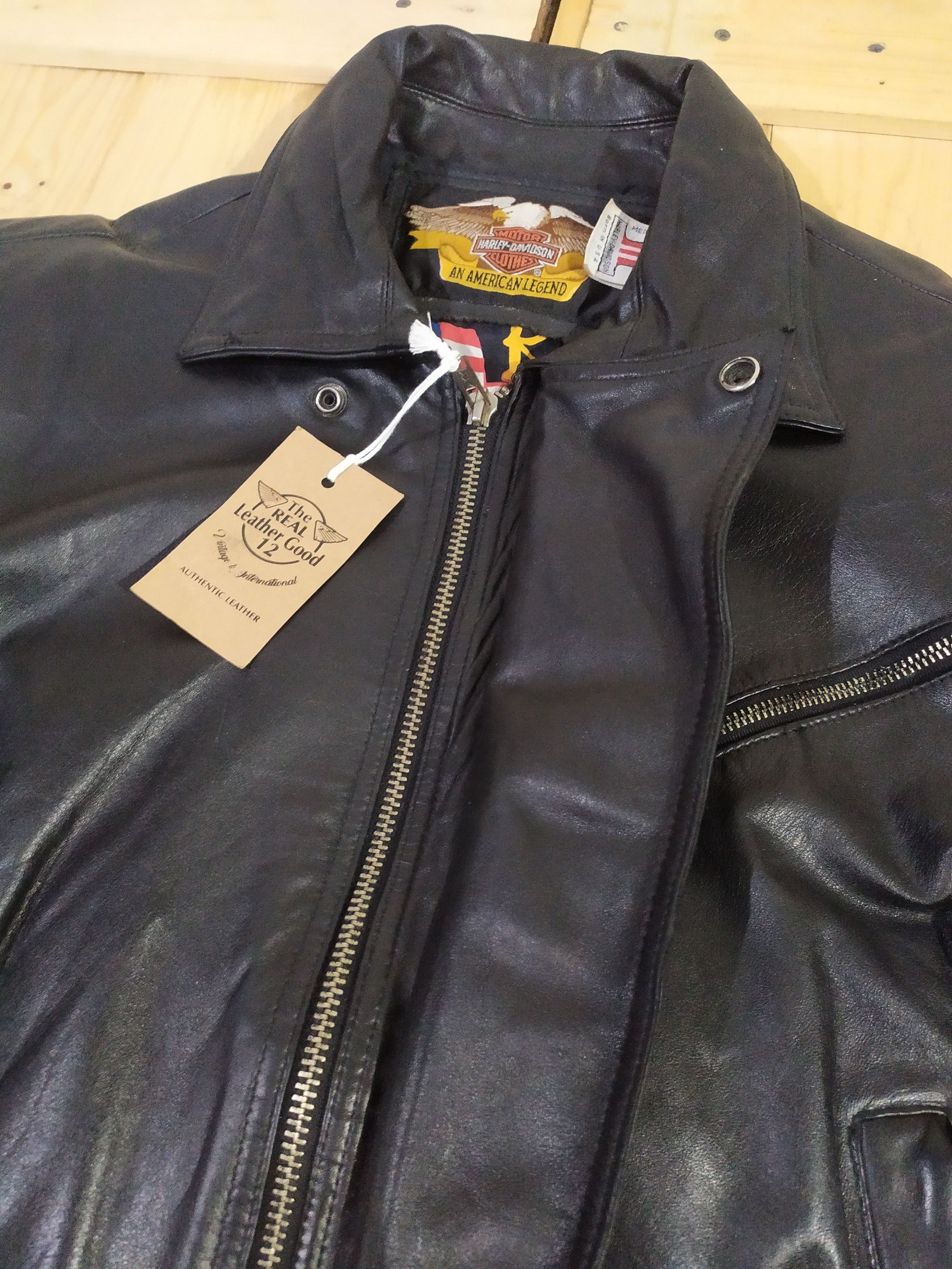 Harley Davidson VTG 80'S HARLEY DAVIDSON LEATHER FULL EMBROIDERY JACKET Size US M / EU 48-50 / 2 - 8 Thumbnail