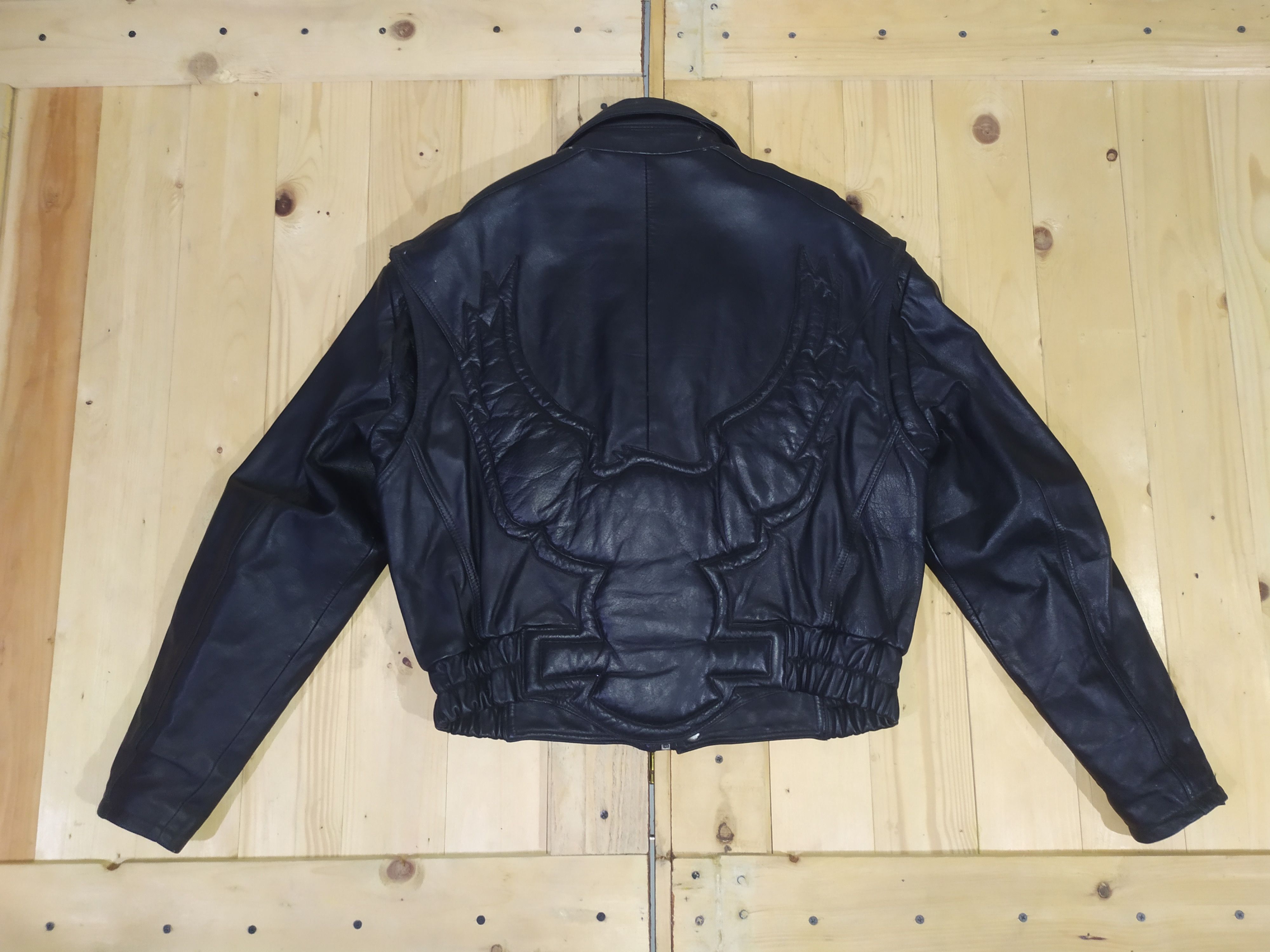 Harley Davidson VTG 80'S HARLEY DAVIDSON LEATHER FULL EMBROIDERY JACKET Size US M / EU 48-50 / 2 - 24 Thumbnail