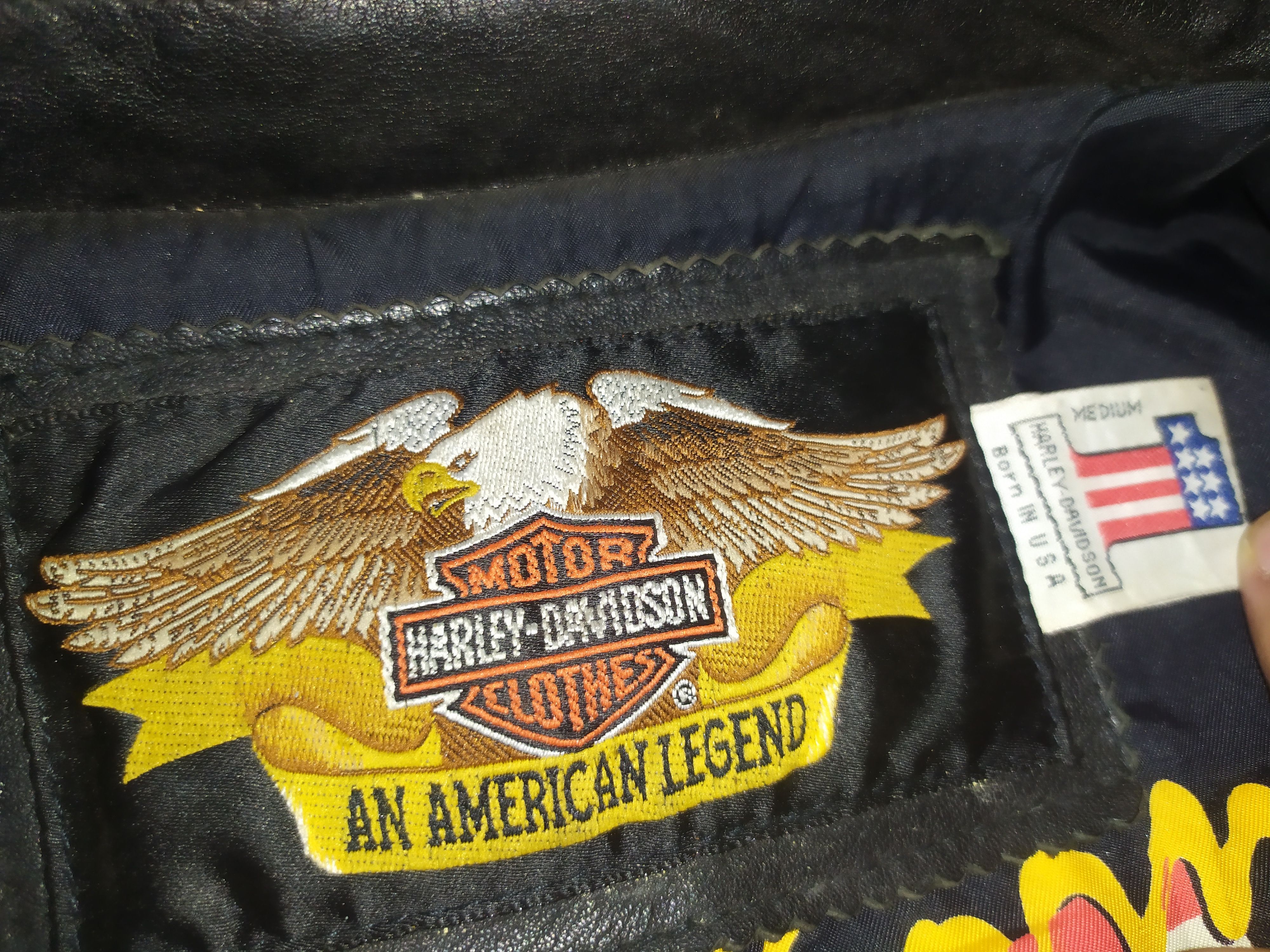 Harley Davidson VTG 80'S HARLEY DAVIDSON LEATHER FULL EMBROIDERY JACKET Size US M / EU 48-50 / 2 - 2 Thumbnail